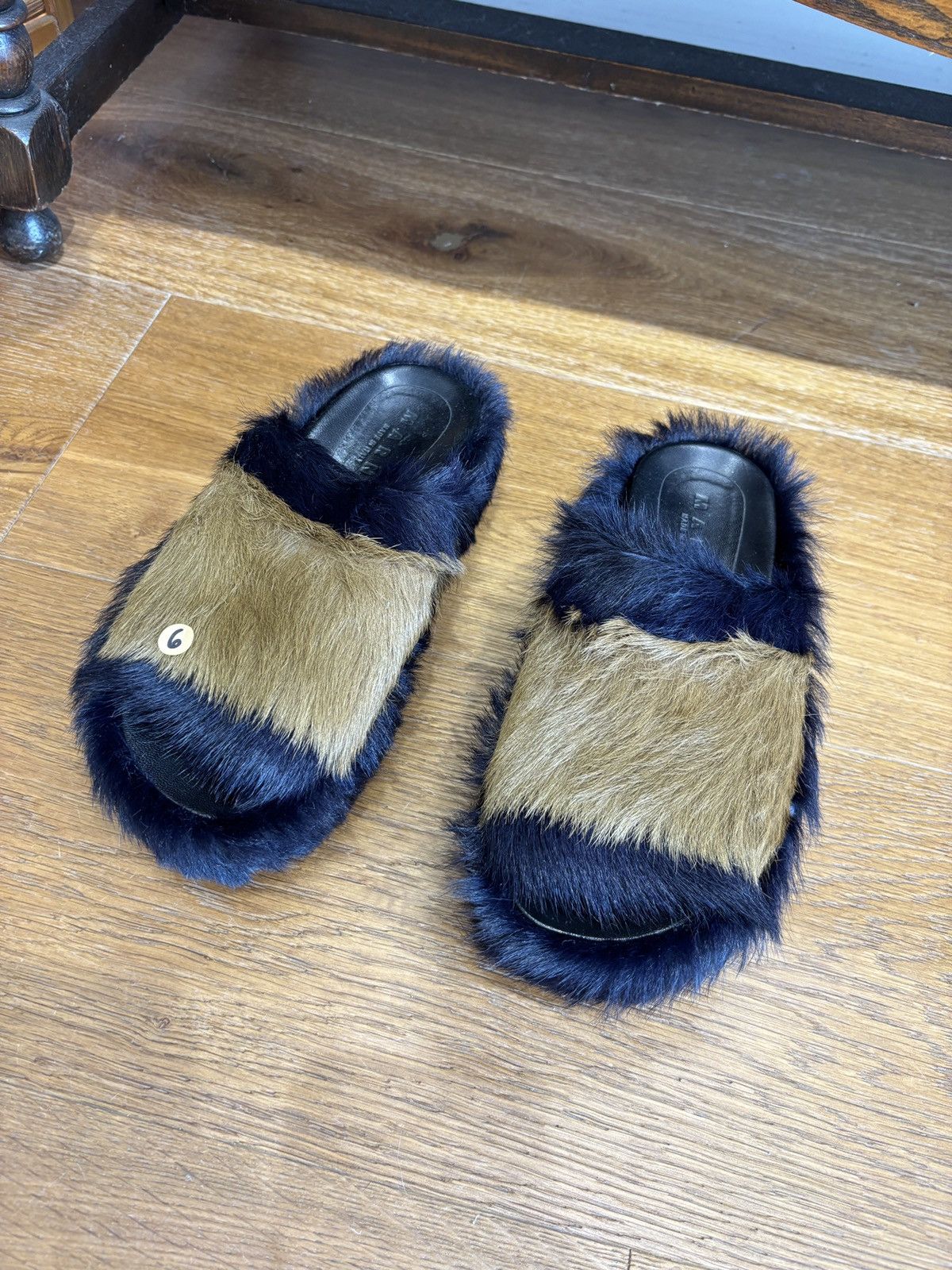 Marni These are Marni calf hair mules in a blue and brown colorway Size US 6 / IT 36 - 1 Thumbnail