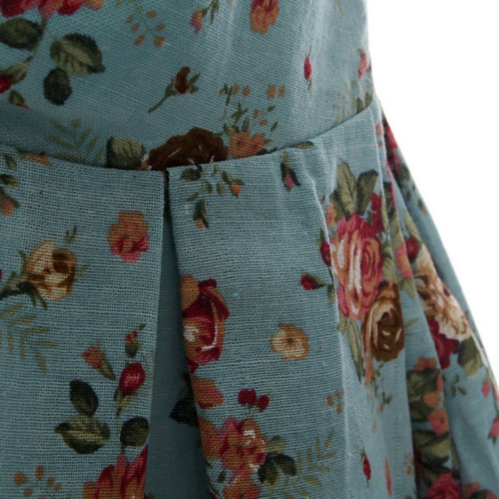 Other Cotton and linen sleeveless dress slim fit retro style Size XXL / US 16-18 / IT 52-54 - 3 Thumbnail
