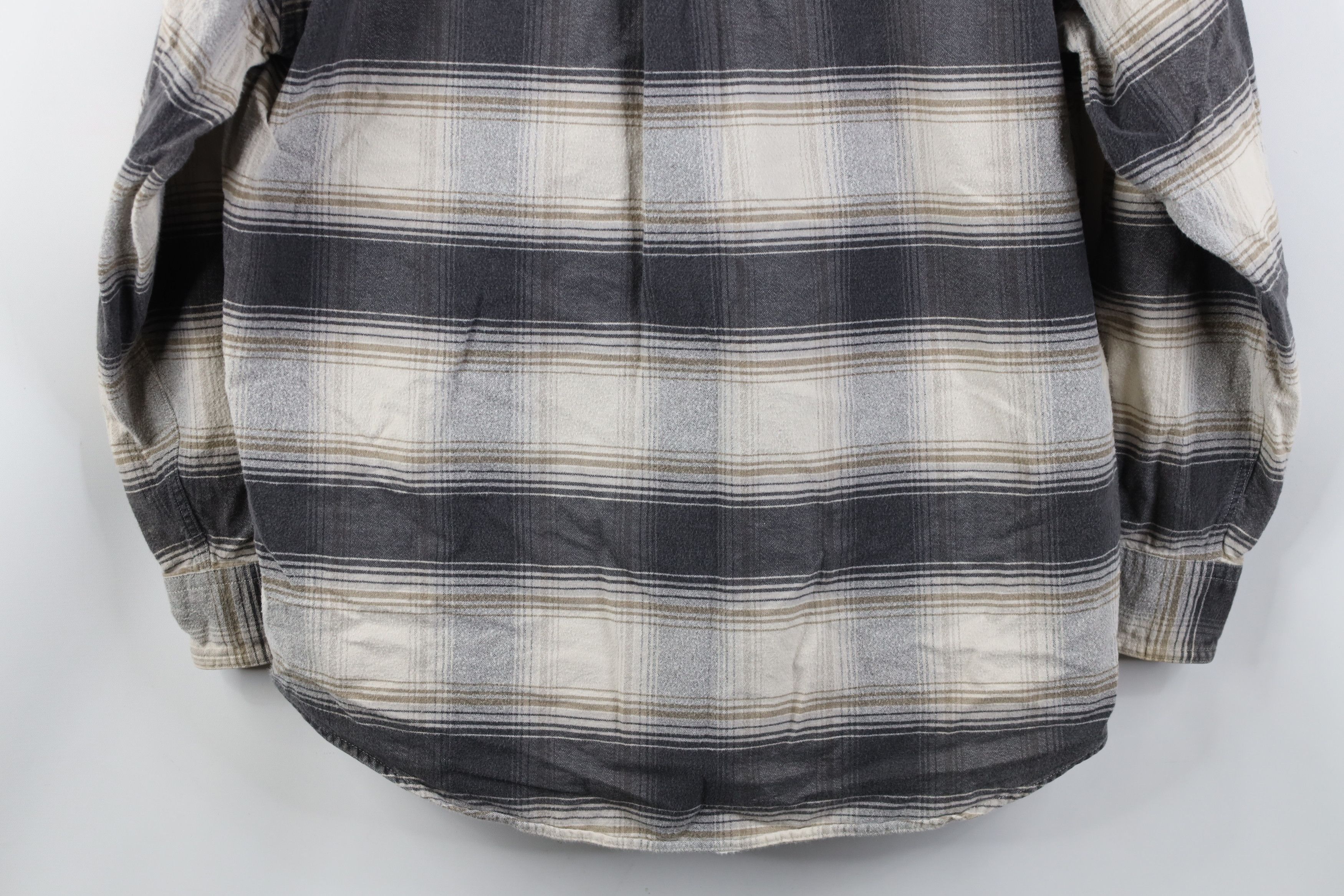 Vintage Vintage 90s Streetwear Heavyweight Flannel Button Down Shirt Size US L / EU 52-54 / 3 - 13 Thumbnail