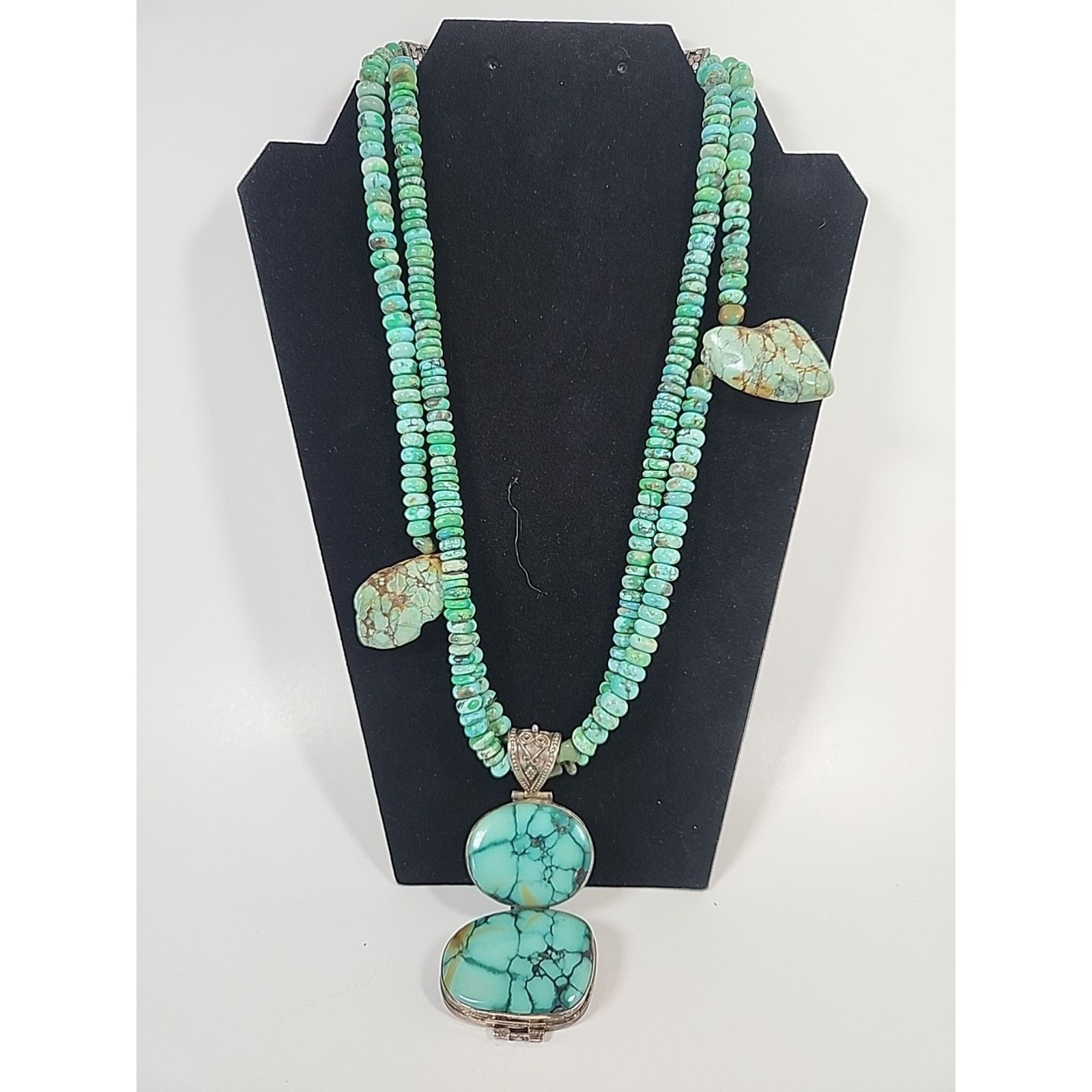 Other Sterling Southwestern Turquoise Beaded And Pendant Necklace Size ONE SIZE - 1 Thumbnail
