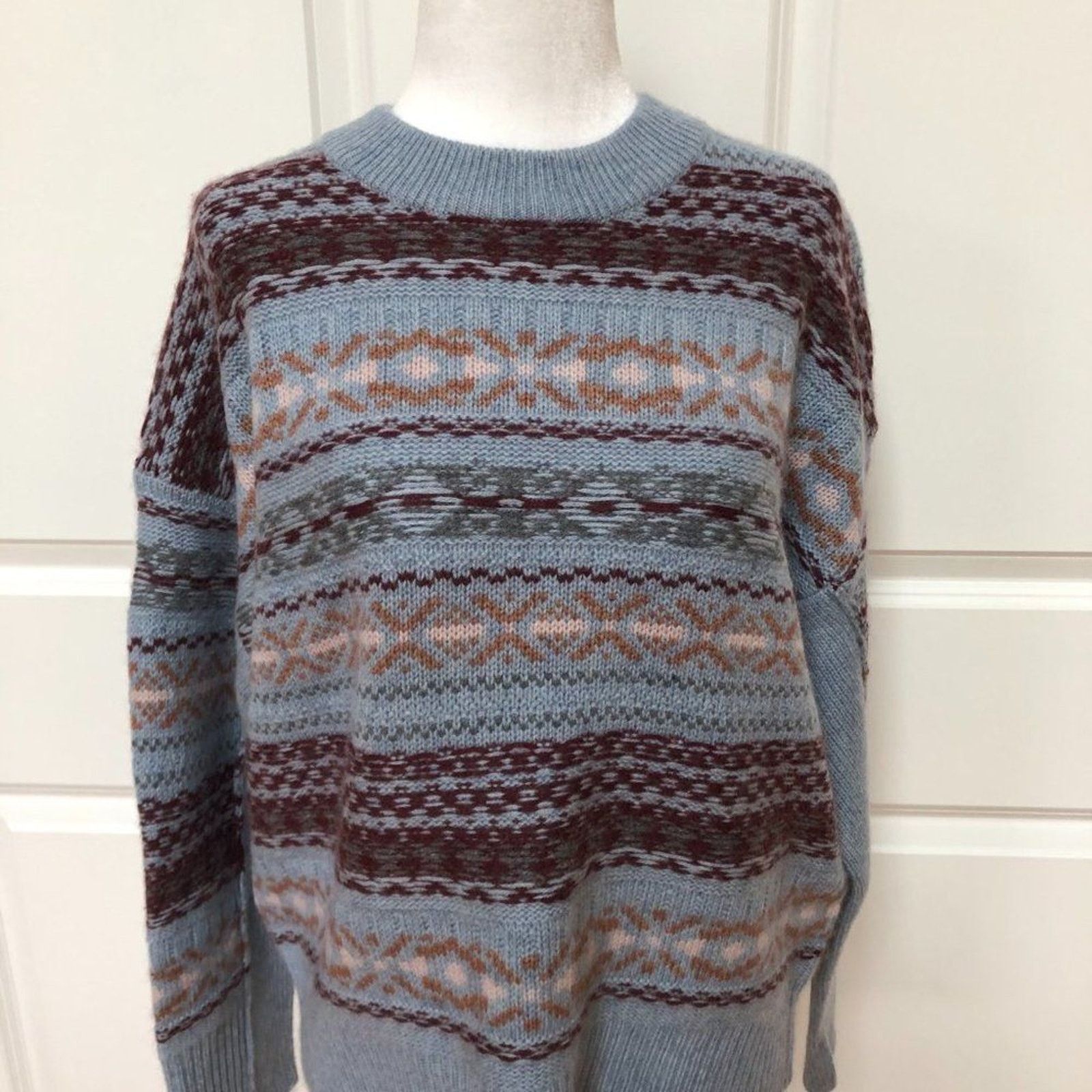 360Cashmere Fair Isle Print Wool & Cashmere Blended Sweater-360 Cashmere Size S / US 4 / IT 40 - 6 Thumbnail