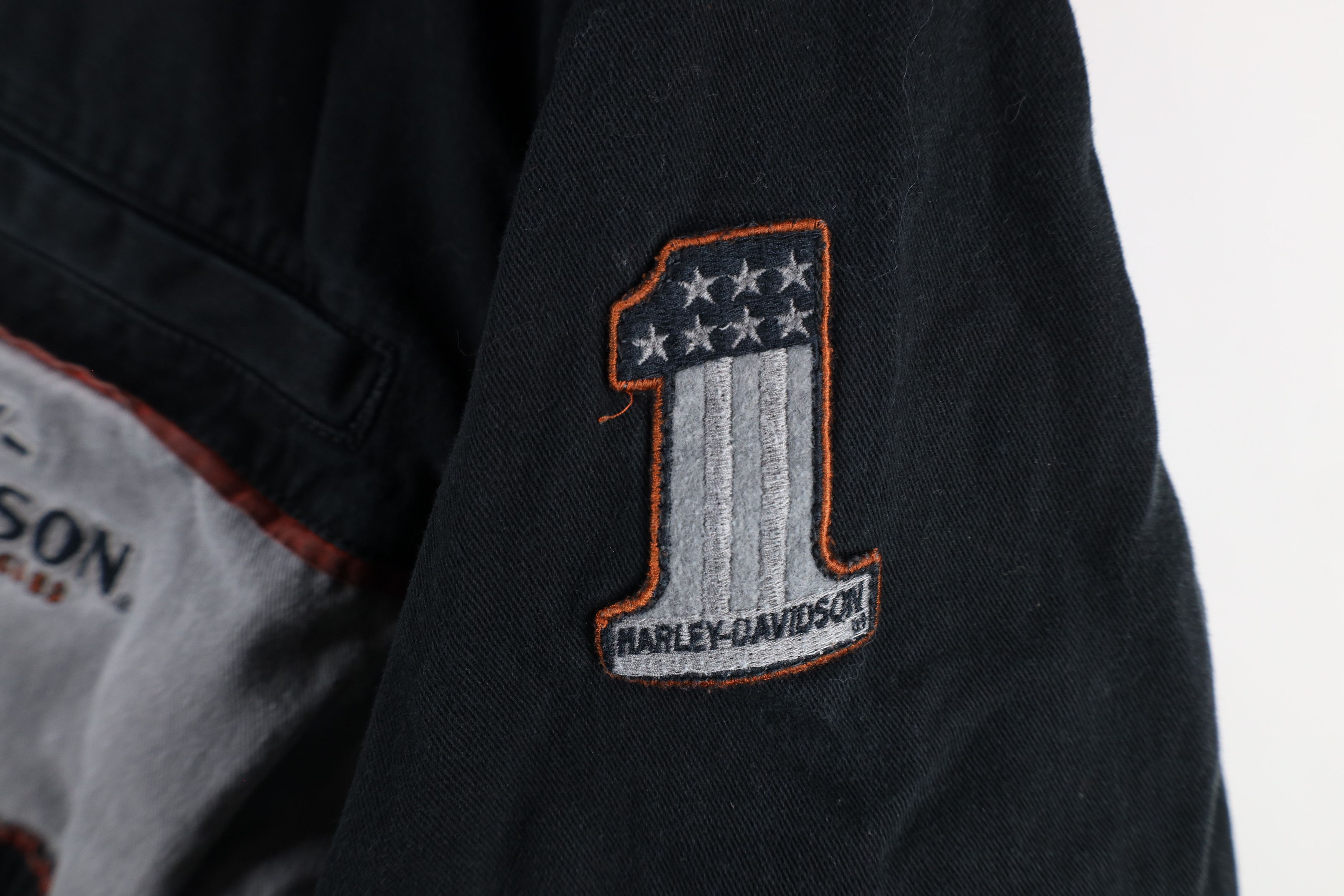 Harley Davidson × Vintage Vintage Harley Davidson Denim Work Mechanic Button Shirt Size US XL / EU 56 / 4 - 4 Thumbnail