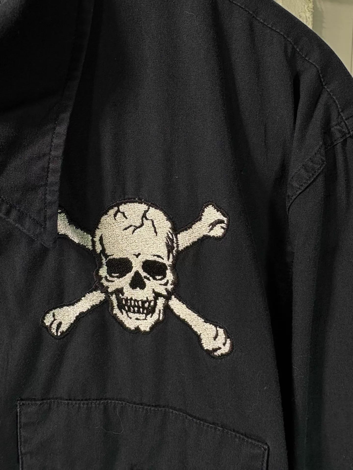 Number (N)ine Number (n)ine 07ss About a Boy Skull Embroidery Long Sleeve Shirt Size US M / EU 48-50 / 2 - 3 Thumbnail