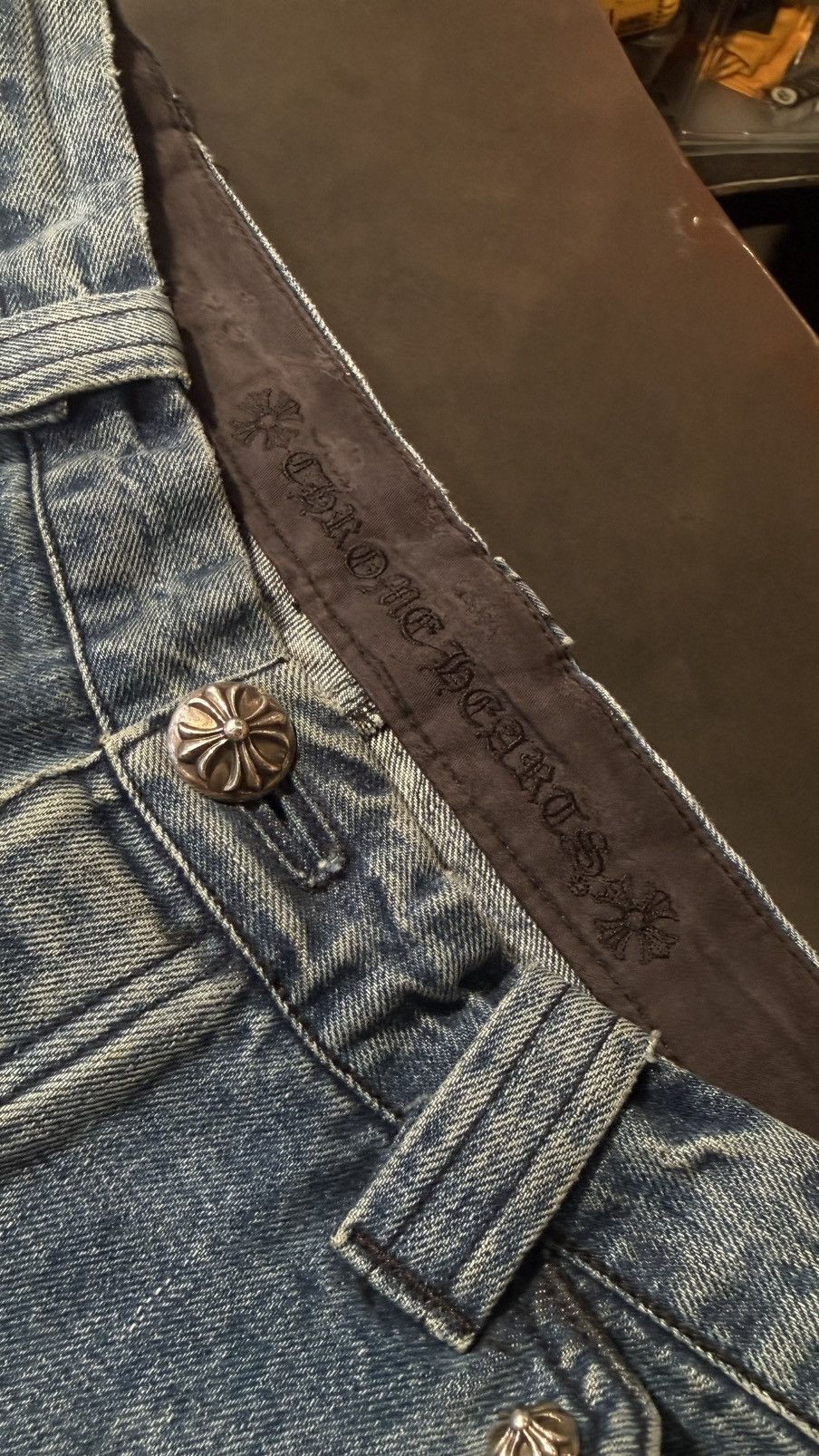 Chrome Hearts Chrome Hearts Black Cross Patch Blue Carpenter Jeans Size US 32 / EU 48 - 4 Thumbnail