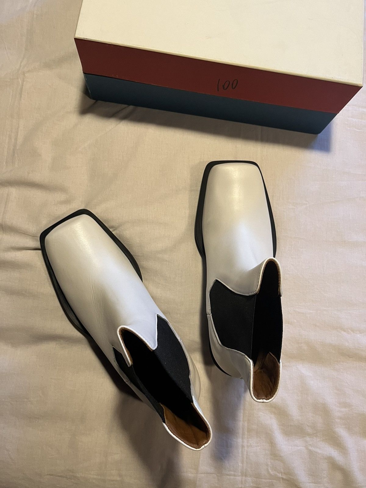 Marni Marni Off-White leather boots. Size US 8 / EU 41 - 3 Thumbnail