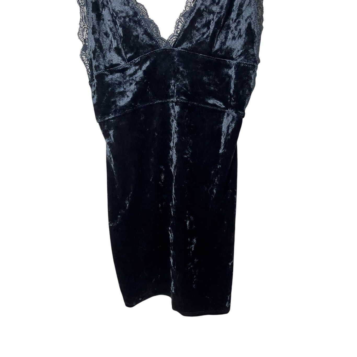 Free People Free People Black Velvet Mini Dress Size XS Size XS / US 0-2 / IT 36-38 - 3 Thumbnail