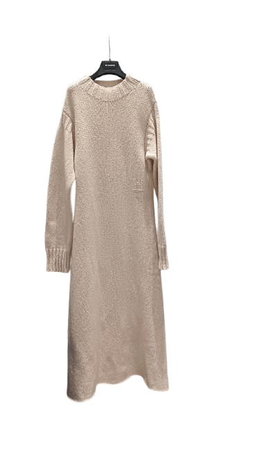 Jil Sander o1mt1gz1125 Long Knitted Dress in Beige Size M / US 6-8 / IT 42-44 - 1 Preview
