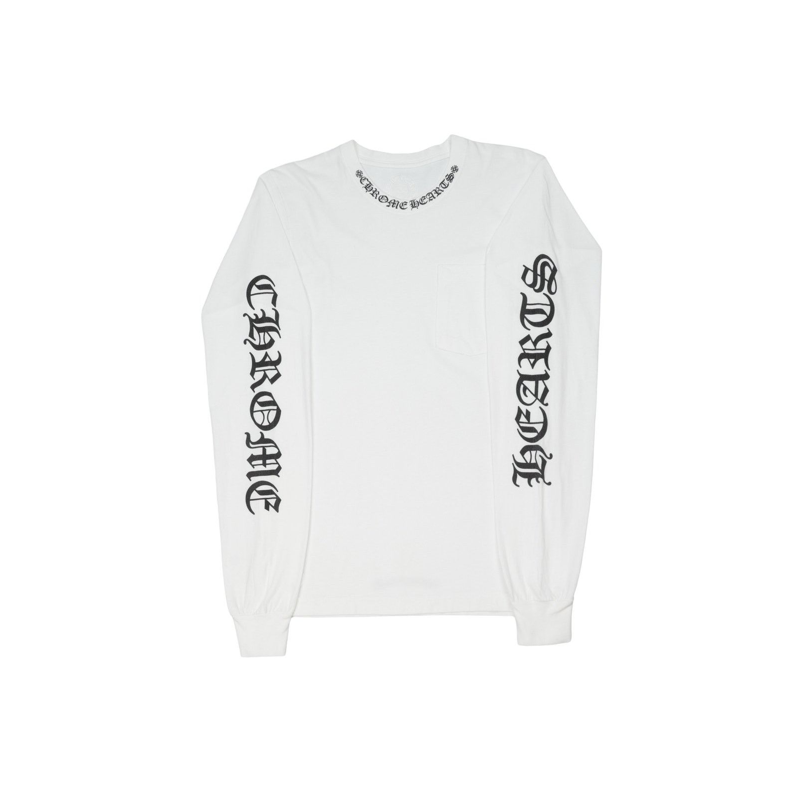 Chrome Hearts Neck Logo Long Sleeve 'White' Size US XL / EU 56 / 4 - 1 Thumbnail