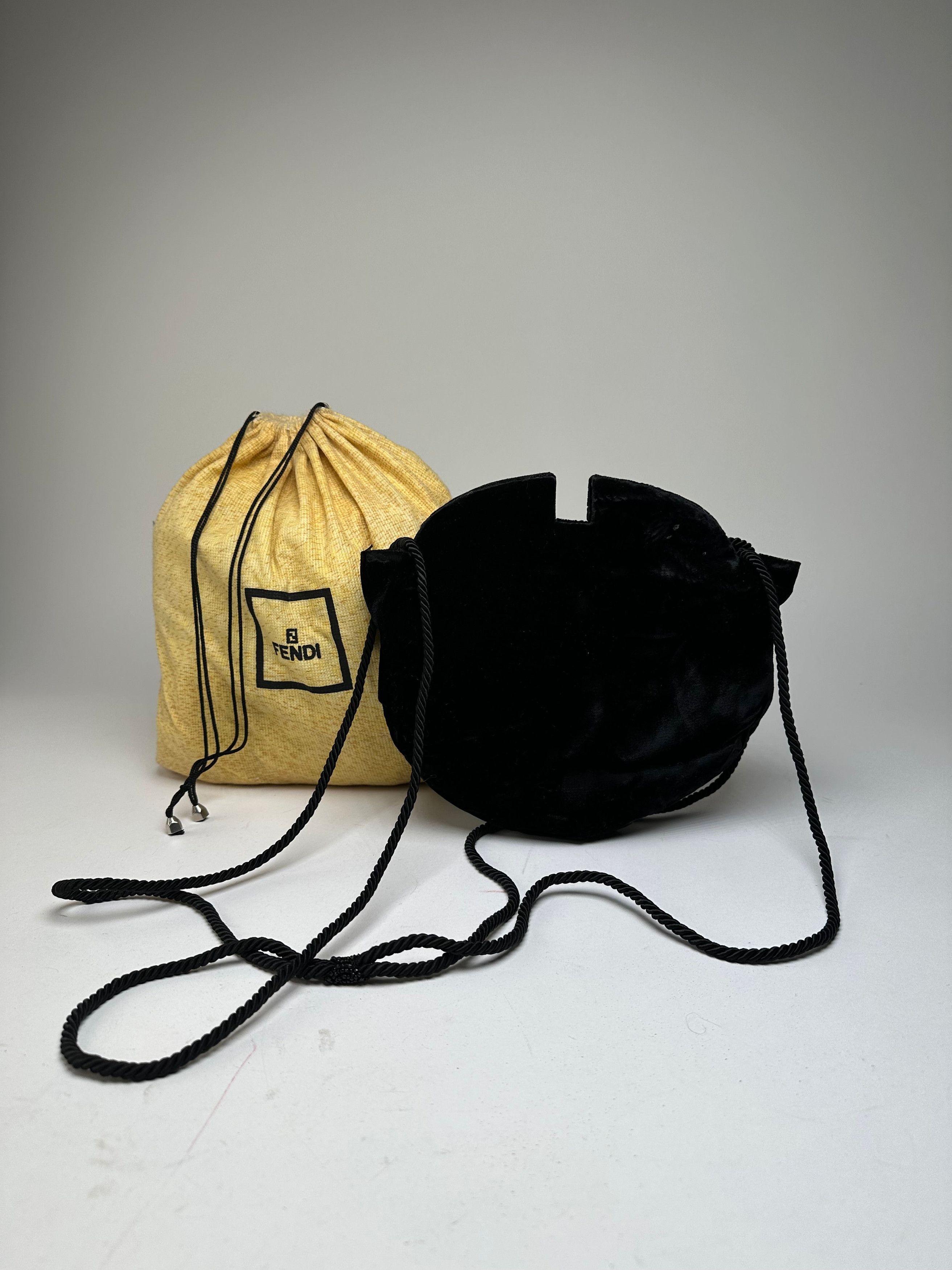 Fendi Vintage Velvet Multiway Handbag Black Size ONE SIZE - 1 Thumbnail