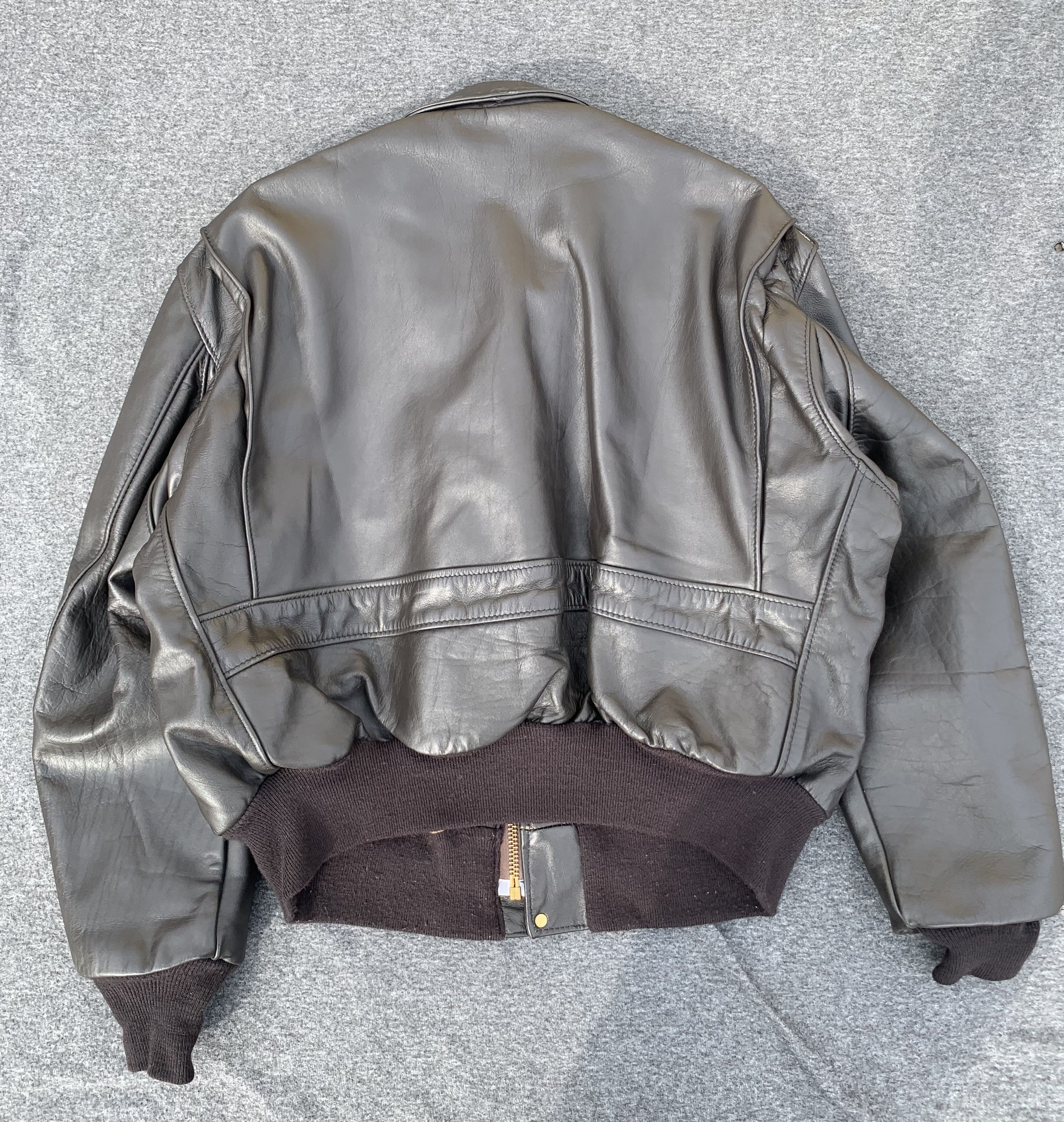Schott Schott NYC 684SM – Naked Cowhide Flight Jacket – Size 52 US Size US L / EU 52-54 / 3 - 5 Thumbnail