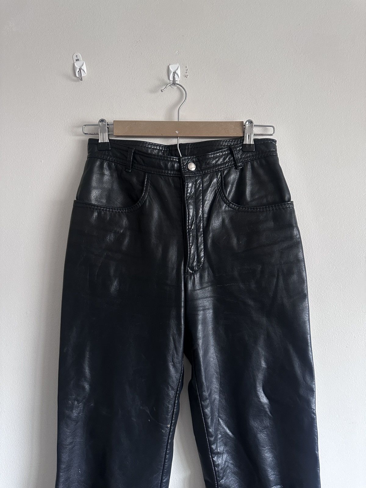 Leather × Vintage Vintage 00’s Black Leather Pants Size 28" / US 6 / IT 42 - 1 Thumbnail