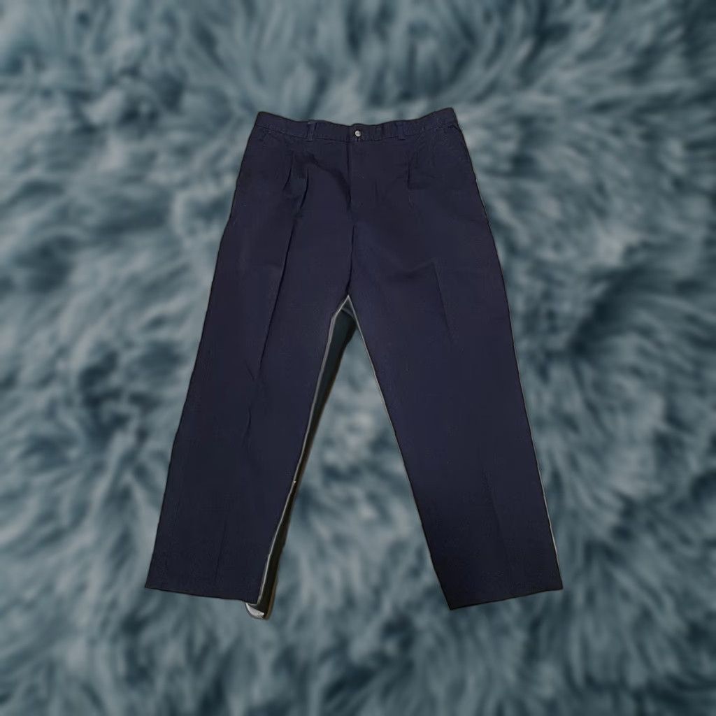 Bugle Boy VINTAGE Bugle Boy Pleated Khaki Pants 40 X 30 Montgomery Wards Navyblue 80s Bl Size US 40 / EU 56 - 1 Thumbnail