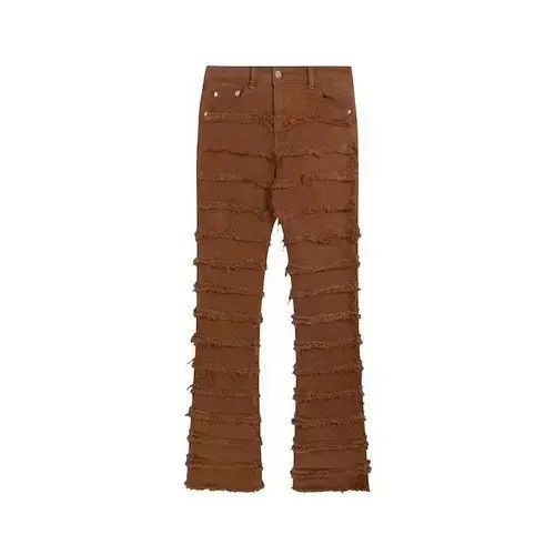 Japanese Brand Brown Stacked Denim Jeans Size US 32 / EU 48 - 2 Thumbnail