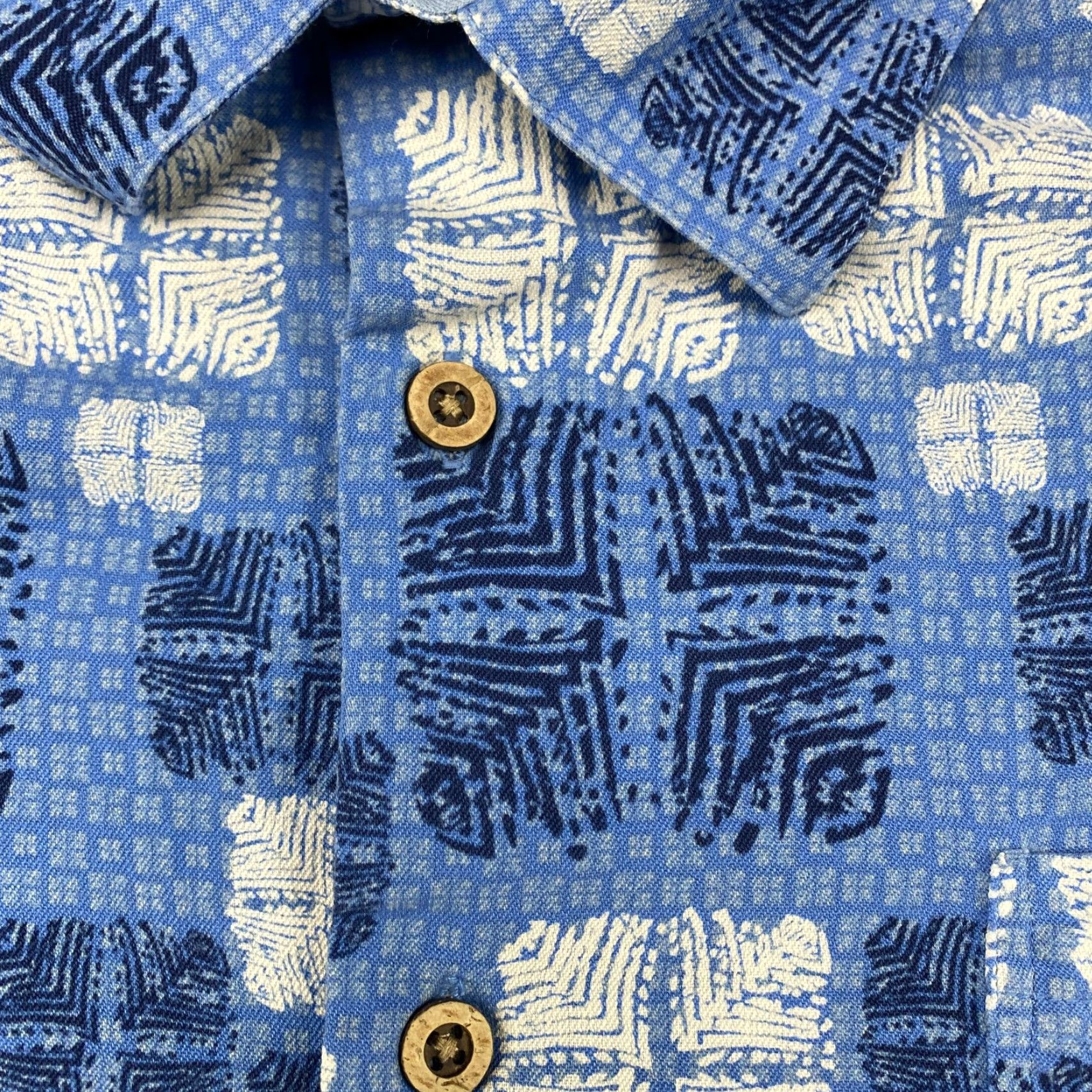 Nat Nast Nat Nast Button-Up Shirt Mens 2XL Geometric Multicolor Silk Blend Short Sleeve Pocket Shirt Size US XXL / EU 58 / 5 - 3 Thumbnail