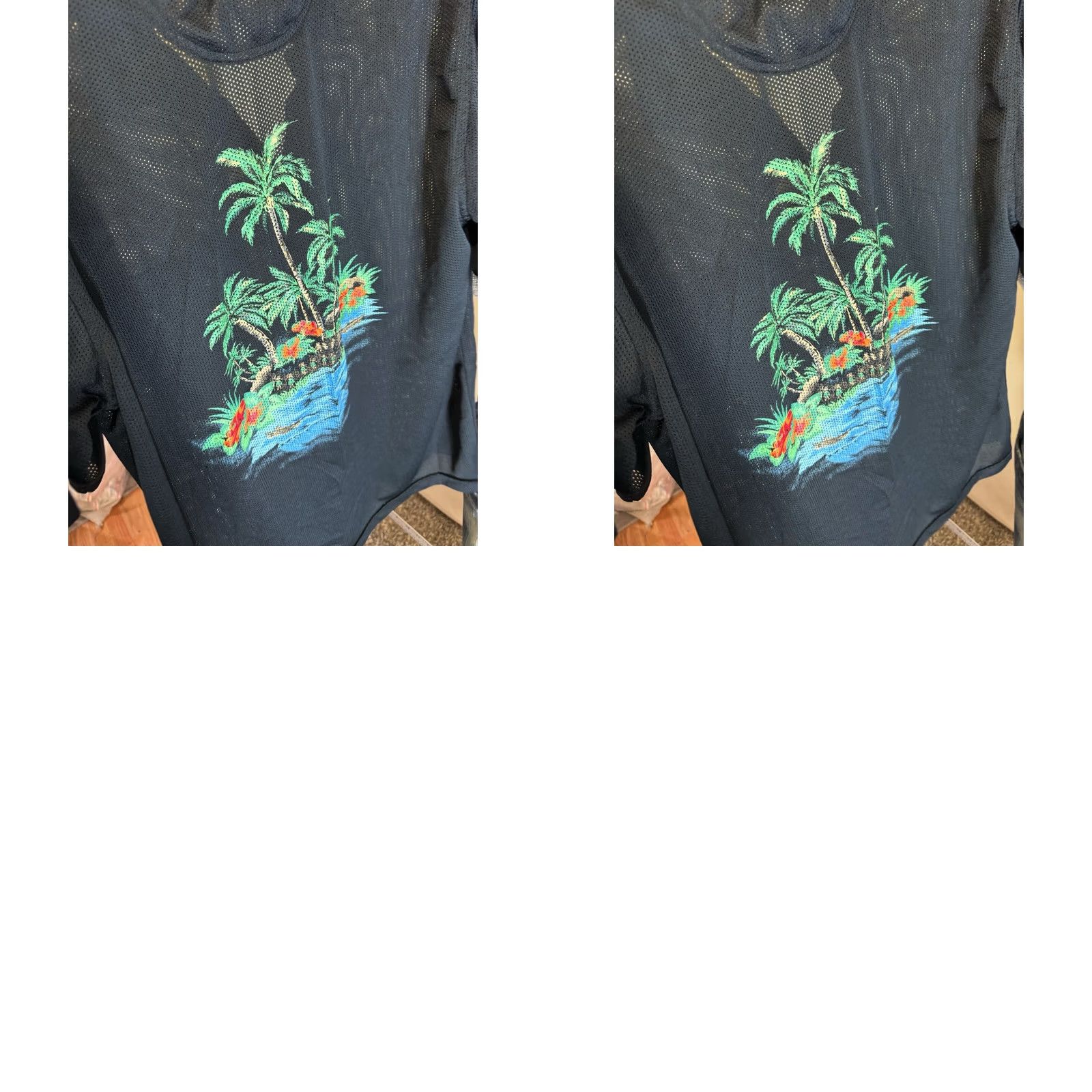 Carbon SHORT SLEEVE BUTTON UP SHIRT Large L Slim Carbon Back Panel Island Poly Mens Size US L / EU 52-54 / 3 - 8 Thumbnail