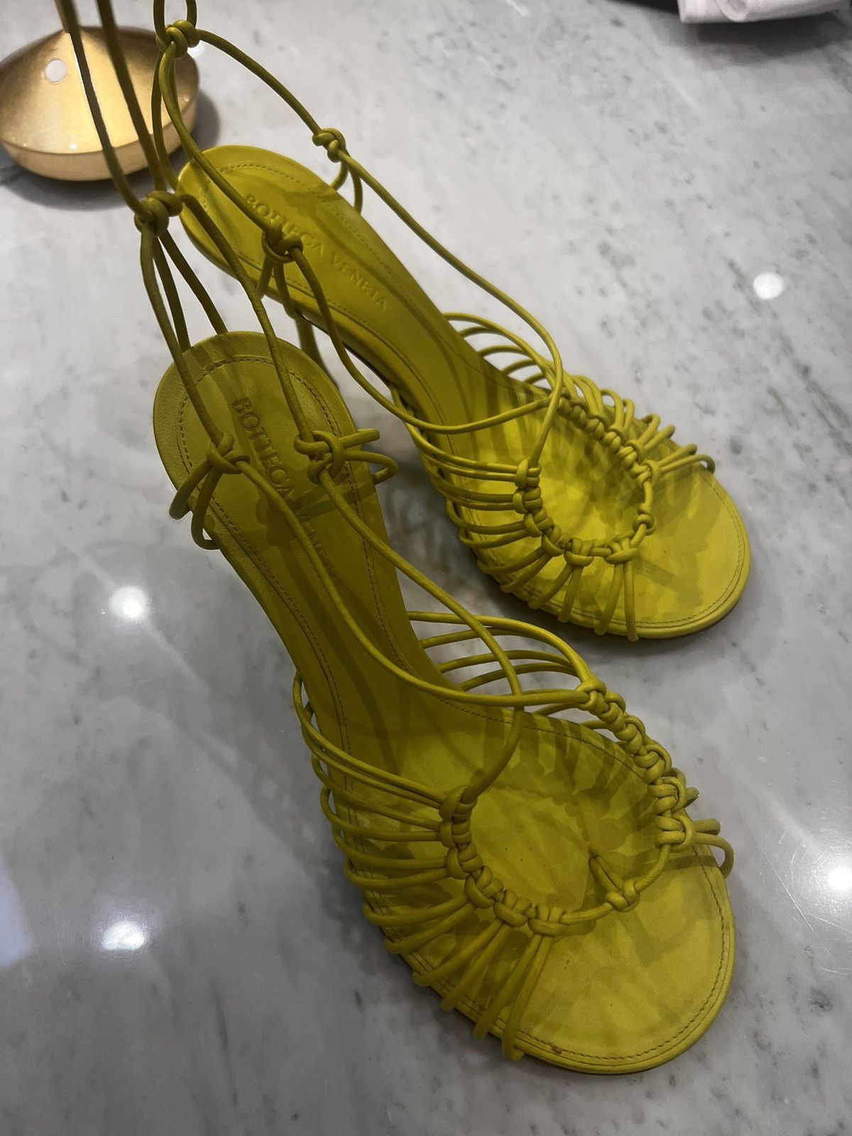 Bottega Veneta Bottega Veneta Dot Lace up Leather Sandals Size US 6.5 / IT 36.5 - 11 Thumbnail