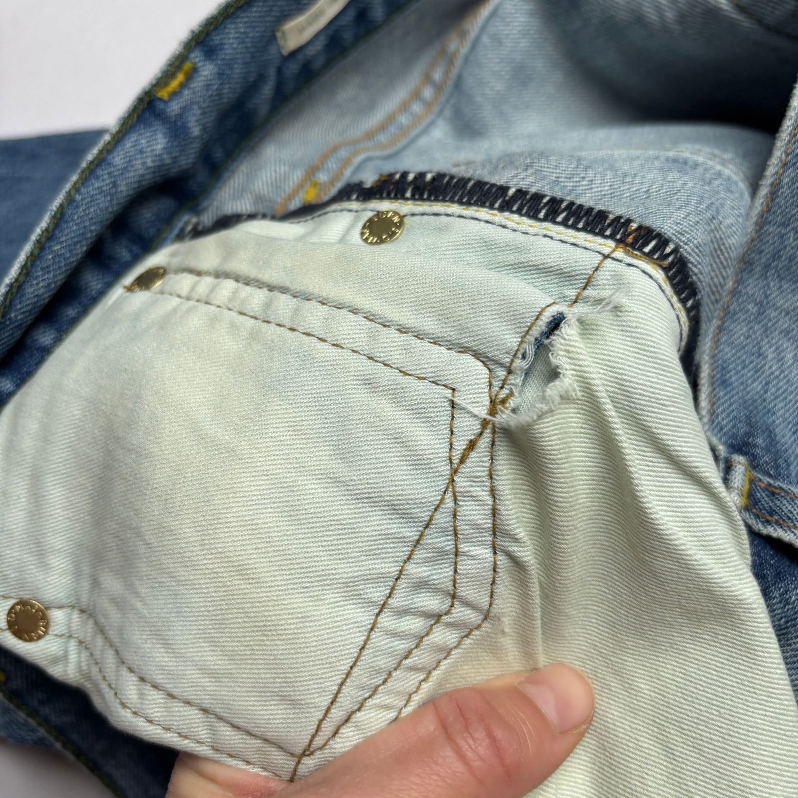 Sid Mashburn $175 Sid Mashburn Slim Straight Jeans 34x30 Made in USA Size US 34 / EU 50 - 10 Thumbnail