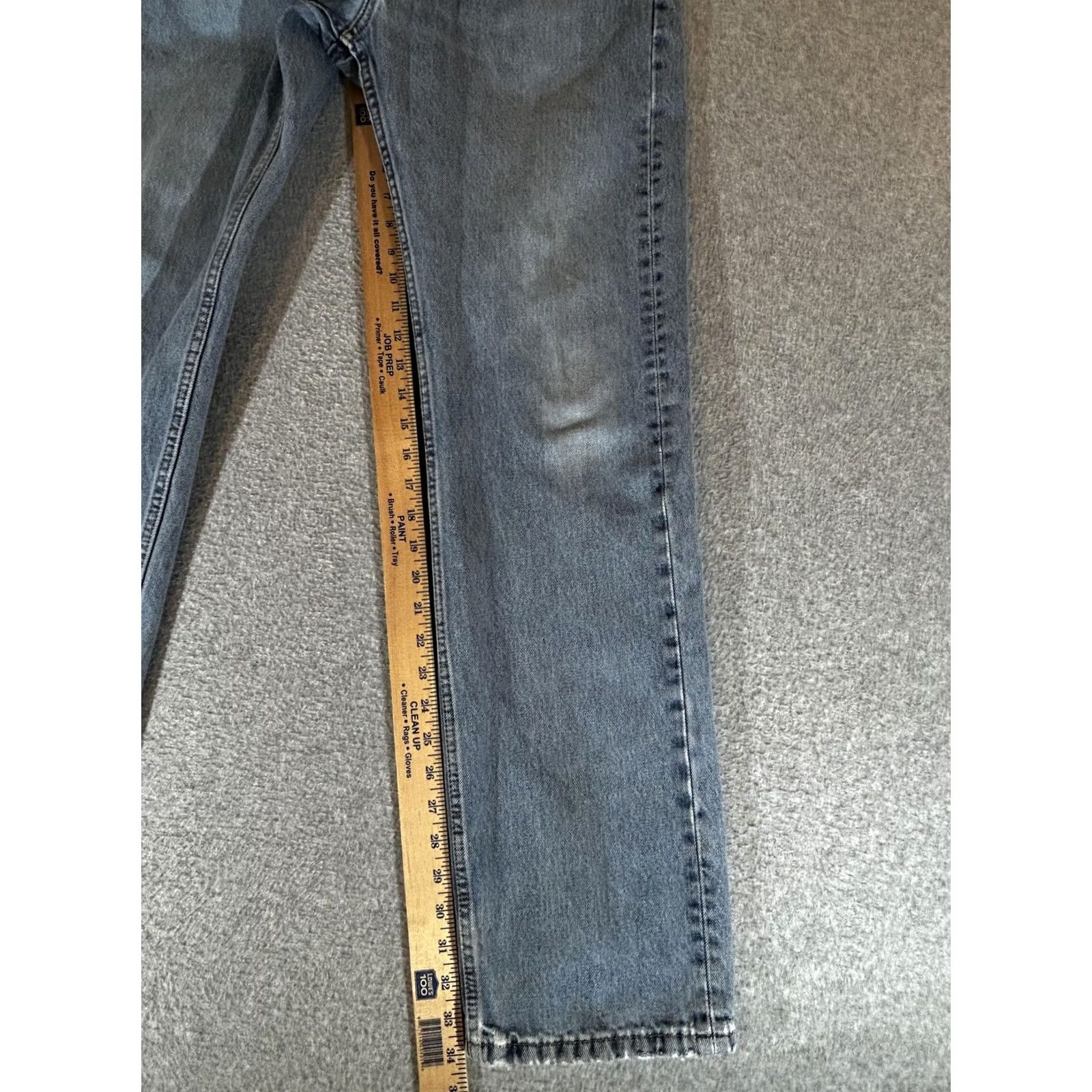 Levi's Levi's 505 Jeans Men 33x34 Regular Fit Straight Light Blue Denim Pockets Zip Fly Size US 33 - 5 Thumbnail