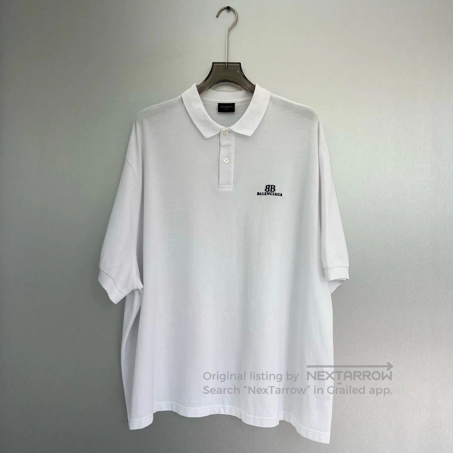 Balenciaga Balenciaga Embroidered Logo Loose Polo. Size US L / EU 52-54 / 3 - 1 Thumbnail