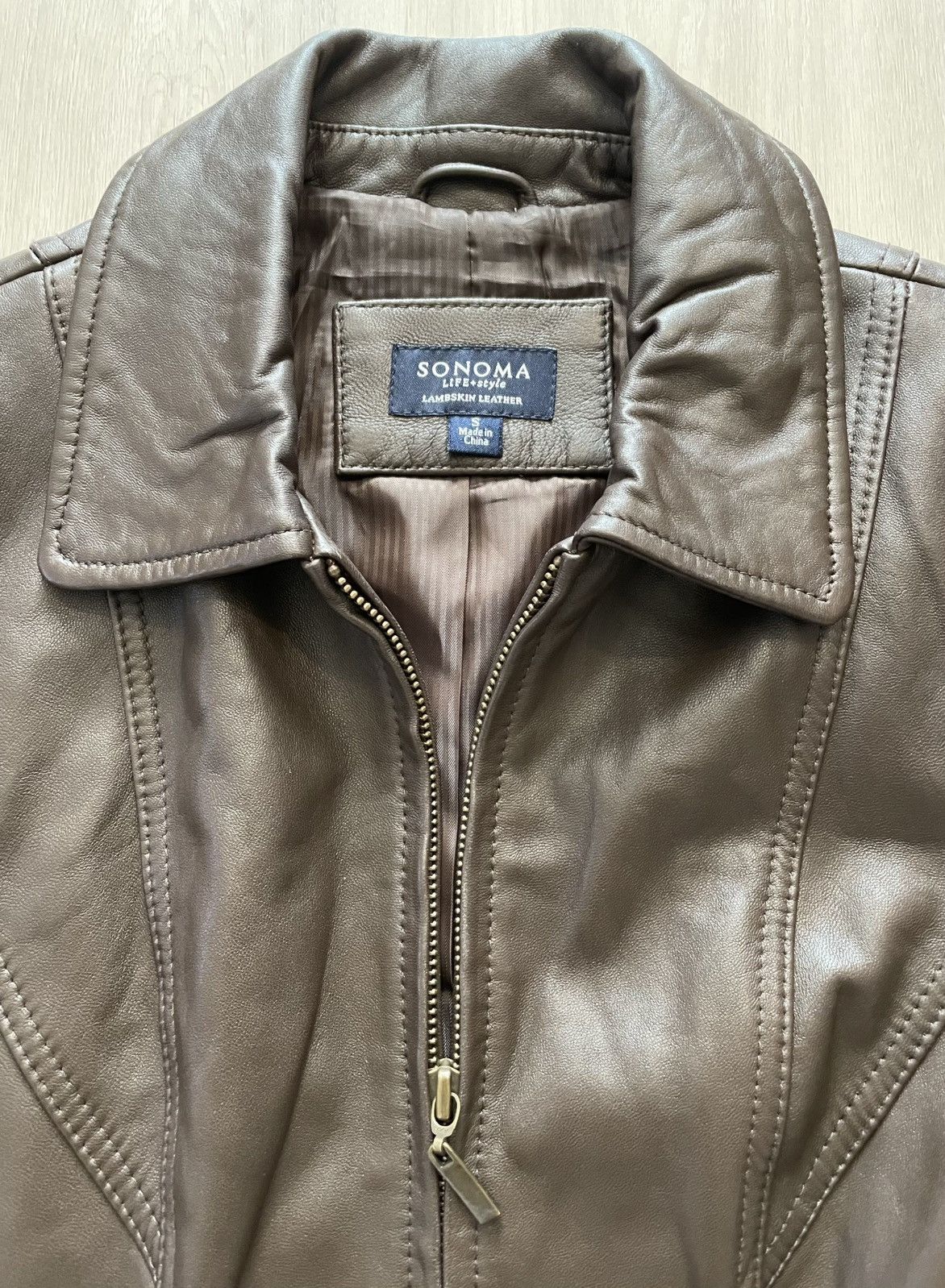 Sonoma Sonoma Lamb Skin Butter Soft Brown Leather Jacket- Small Size S / US 4 / IT 40 - 3 Thumbnail
