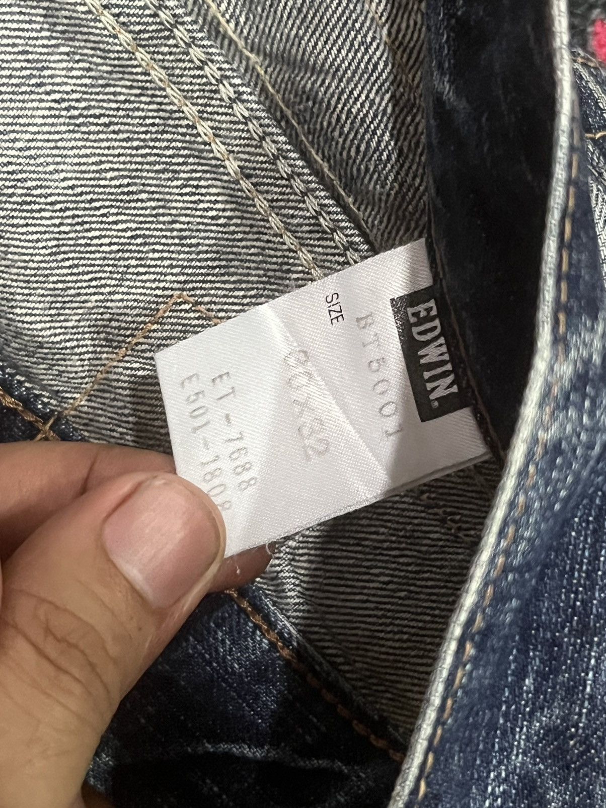 Tornado Mart ⚡️Flare⚡️Vintage Edwin Blue Trip Whiskering Blue Washed Jeans Size US 30 / EU 46 - 17 Thumbnail