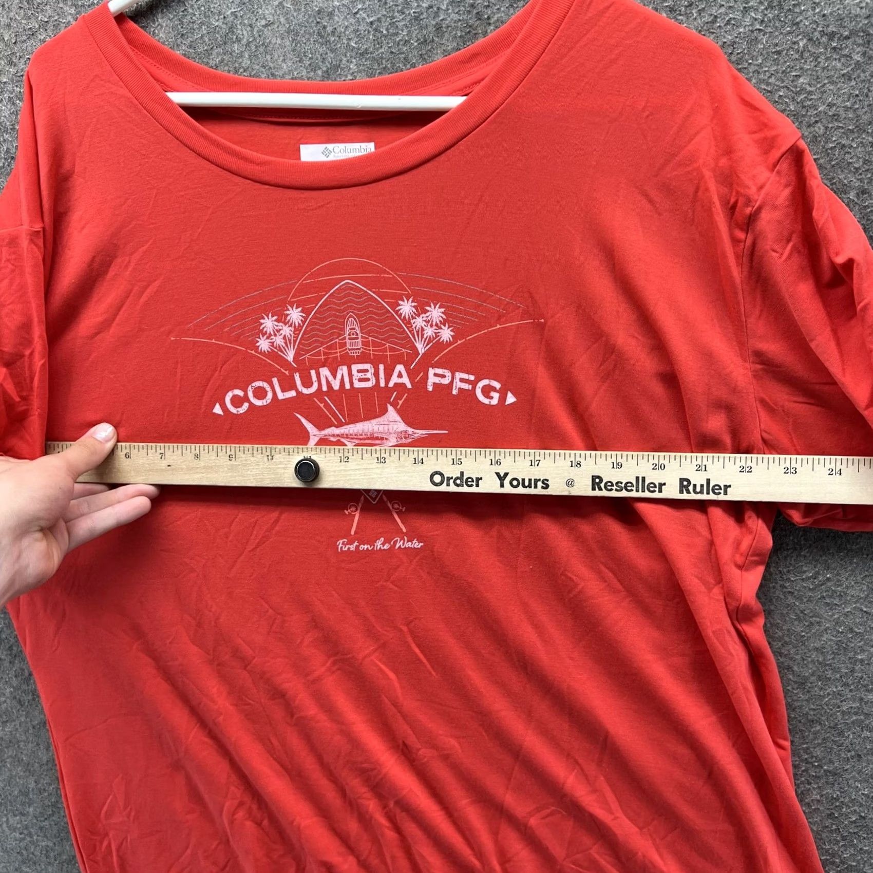 Vintage Columbia PFG Shirt Mens XL Red Omni-Shade Fishing Graphic Short Sleeve Tee Size US XL / EU 56 / 4 - 6 Thumbnail