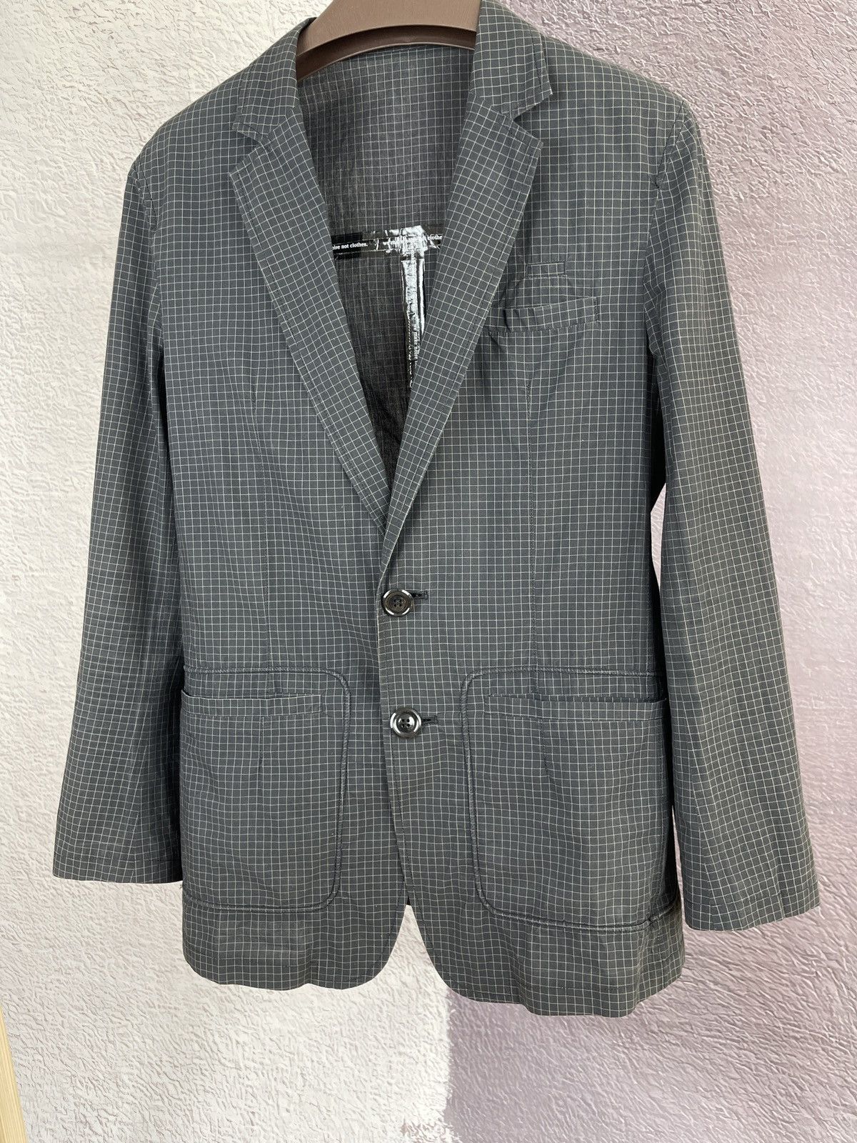 Japanese Brand Undercoverism "We Make Clothes Not Noise" Blazer checkered Size 38R - 6 Thumbnail