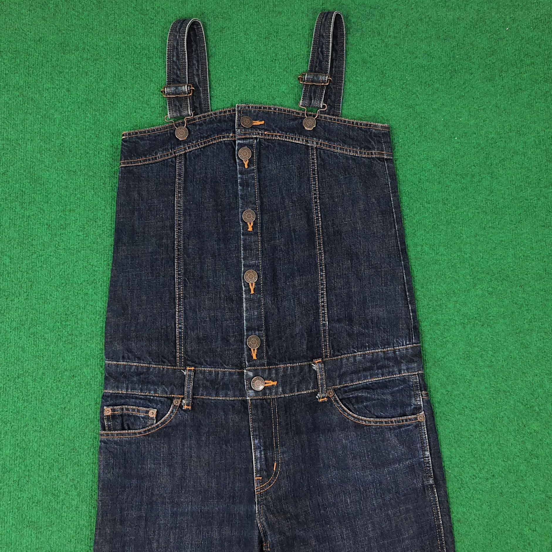 Other Vintage X-Girl Japan Streetwear Denim Jumpsuit C235N20 Size 36" / US 14 / IT 50 - 2 Thumbnail