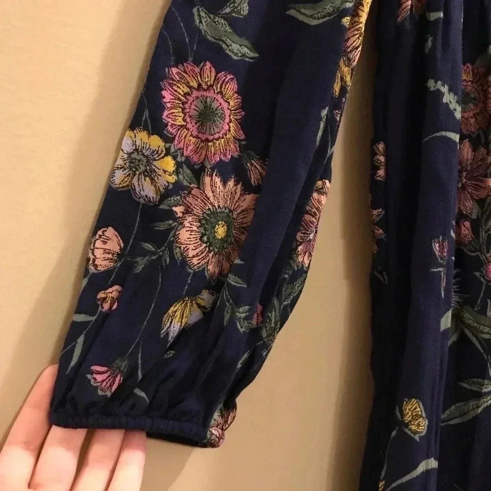 Old Navy Old Navy Floral Dress Blue NWT Sz XS Long Sleeves Boho Tunic Size XS / US 0-2 / IT 36-38 - 2 Thumbnail