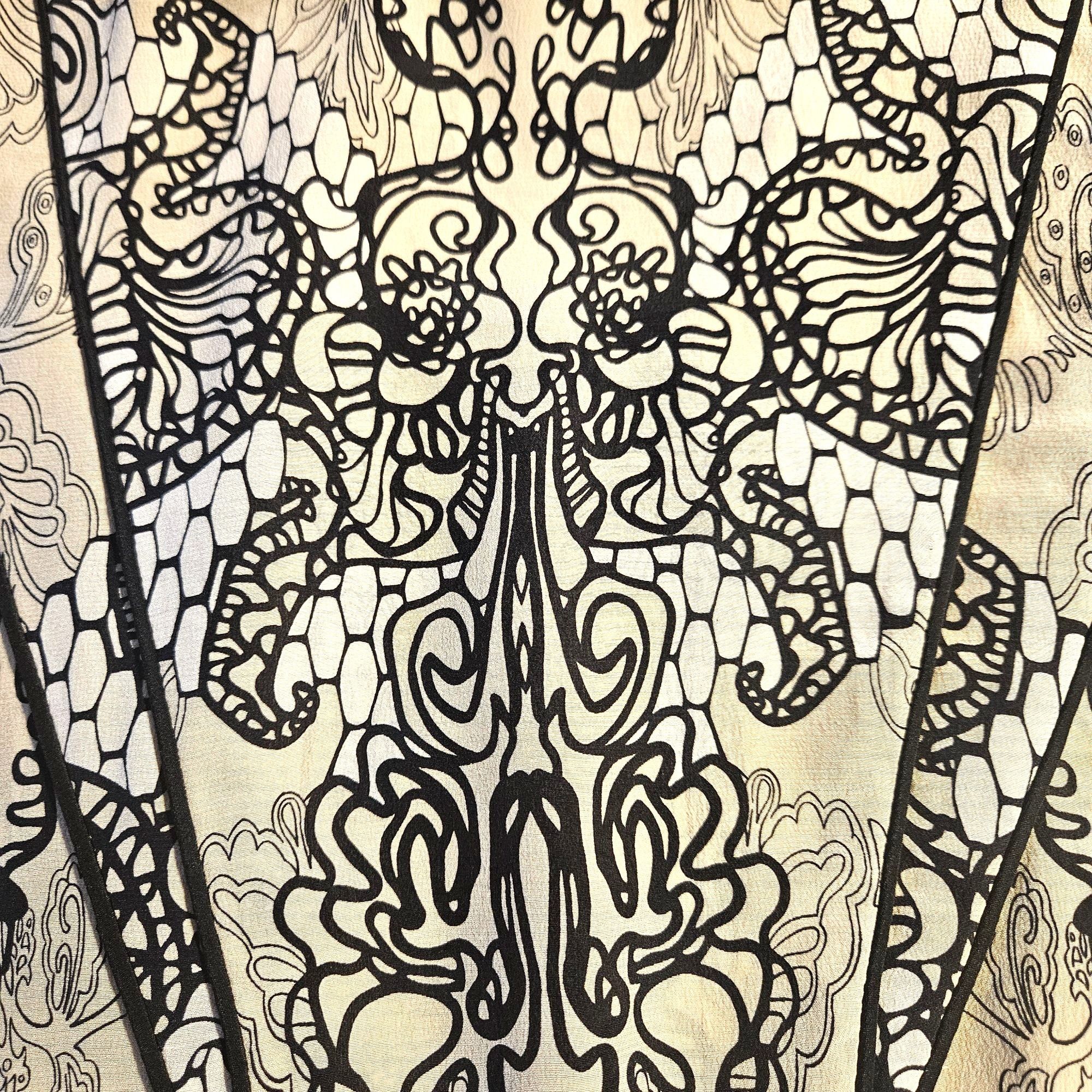 Other Willow and Clay Black Ivory Silk Top Small Whimsygoth Boho C Size S / US 4 / IT 40 - 7 Thumbnail