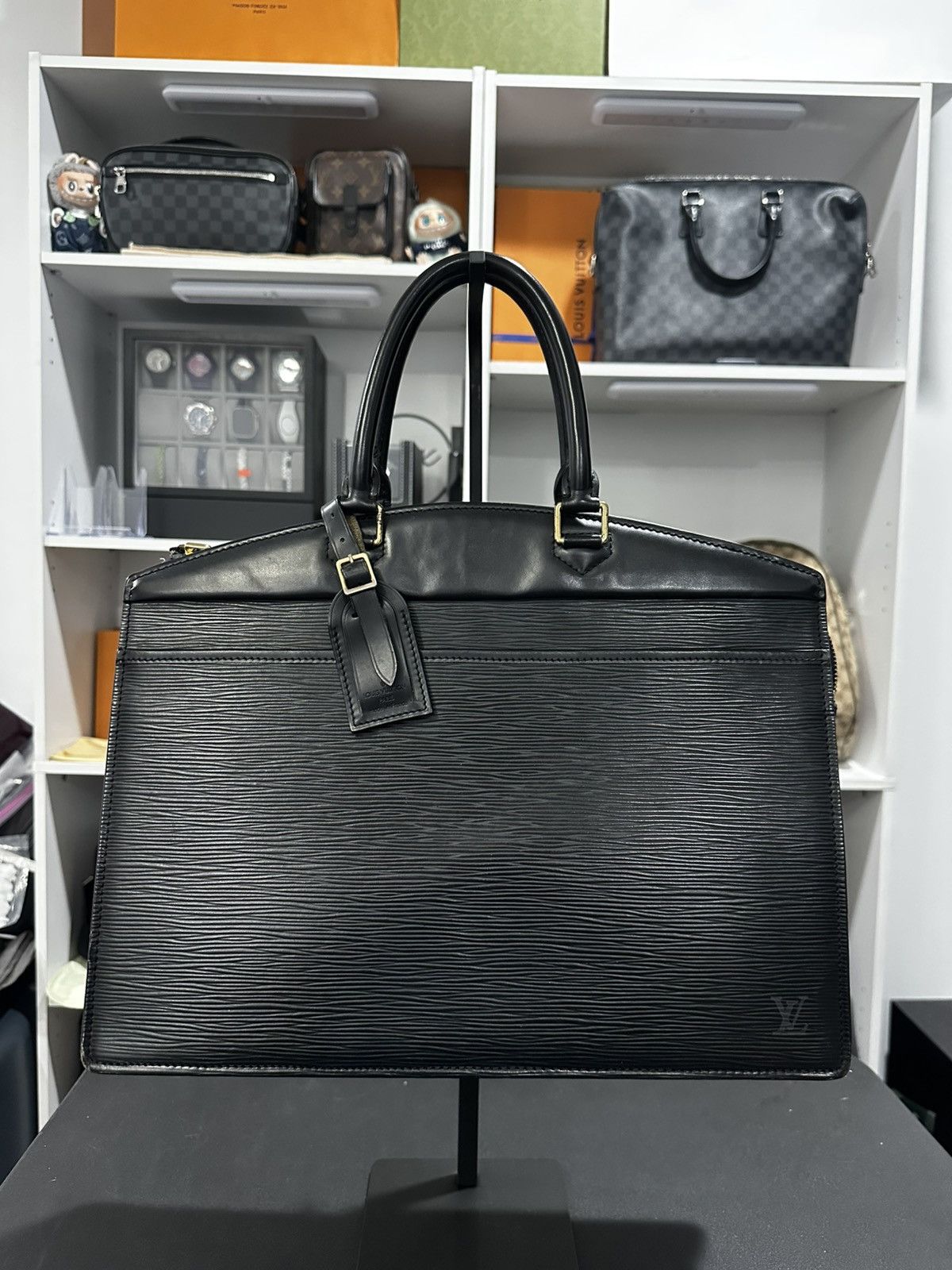 Louis Vuitton Louis Vuitton Riviera Handbag Epi Leather Black Size ONE SIZE - 2 Thumbnail