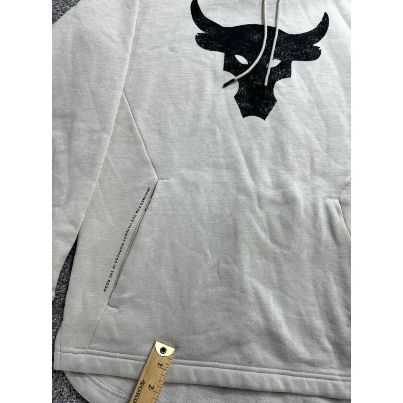 Under Armour Under Armour Project Rock Terry Hoodie Mens Small Beige Fleece Lined Loose Fit Size US S / EU 44-46 / 1 - 7 Thumbnail