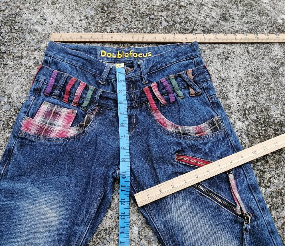 Designer × Japanese Brand Double Focus Slim Cut Double Waist Denim Jeans Size US 28 / EU 44 - 5 Thumbnail