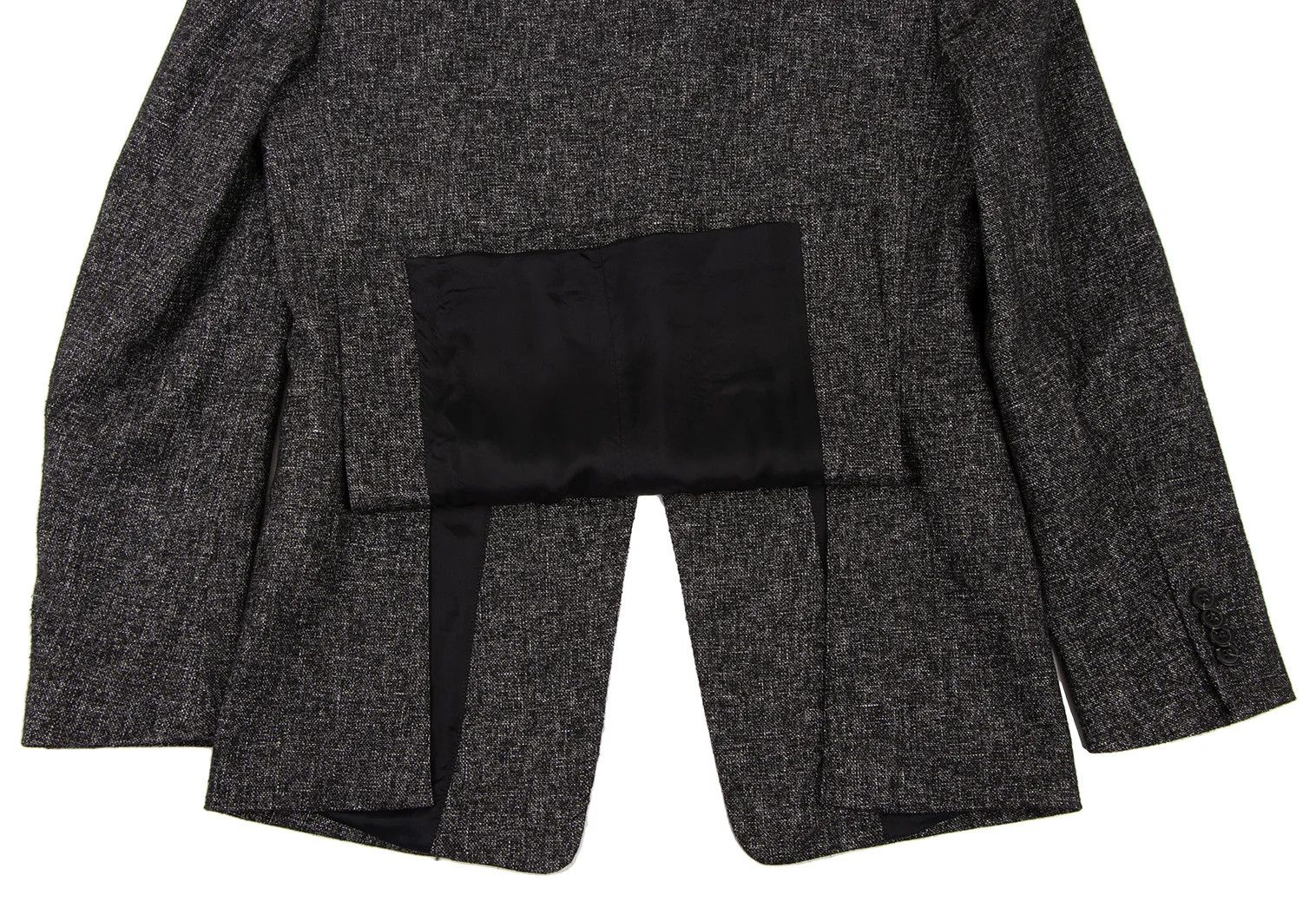 Emporio Armani Melange Wool One-Button Jacket in Black and White Size US S / EU 44-46 / 1 - 12 Thumbnail