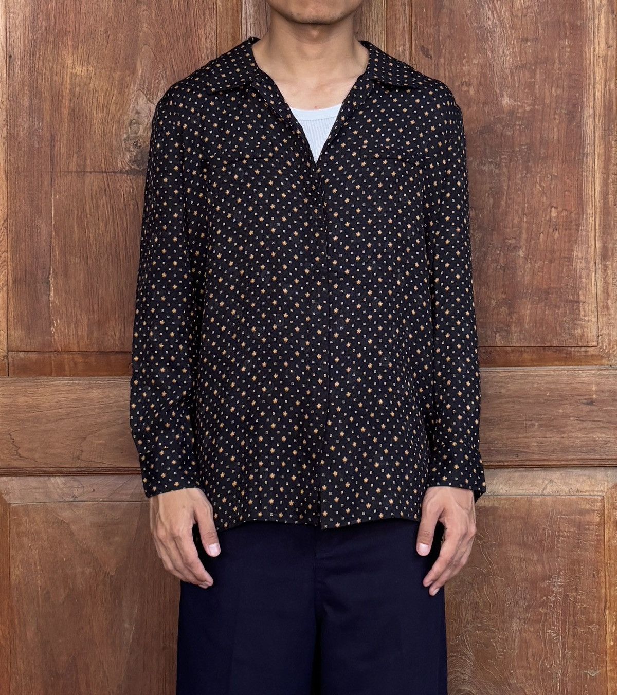 FREE TAX! 90s Printed Silk Shirt