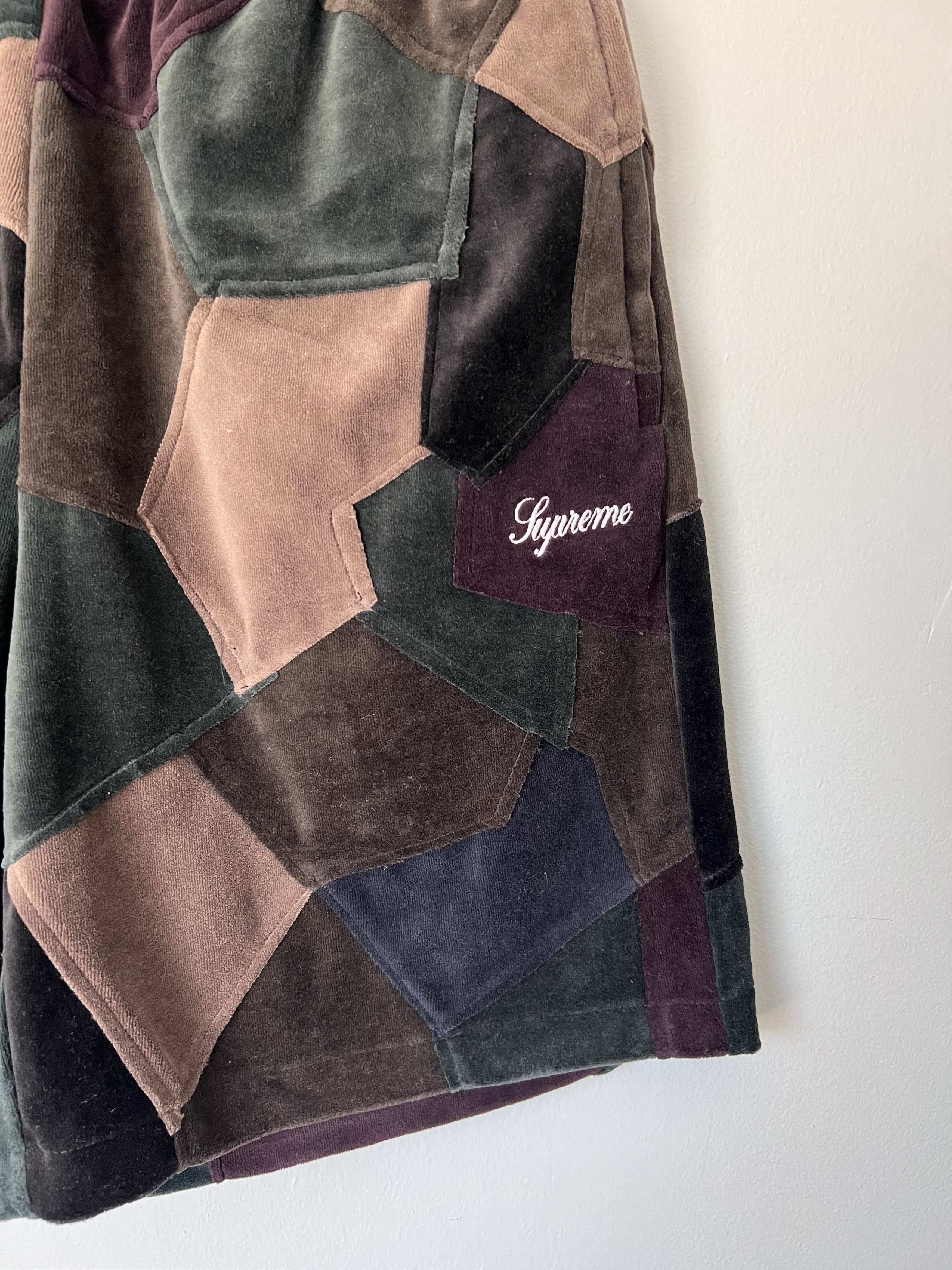 Supreme Supreme Velour Patchwork Shorts in Dark Navy Size US 30 / EU 46 - 3 Thumbnail