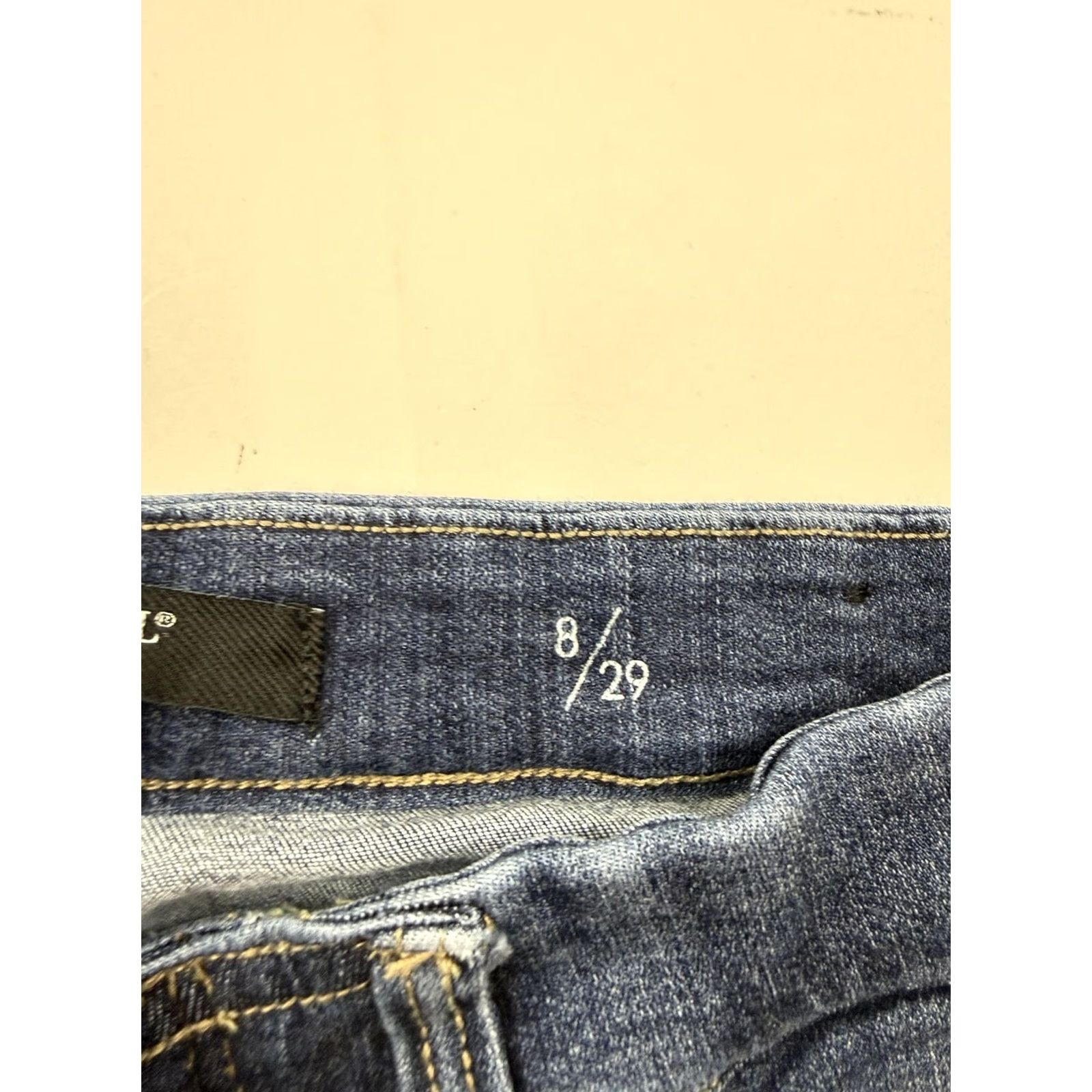 Vintage Liverpool Womens Jeans 8 Blue Medium Wash Cropped Raw Hem Split Leg Stretch Denim 5-Pocket Womens Clothing Boys? Size 30" / US 8 / IT 44 - 6 Thumbnail