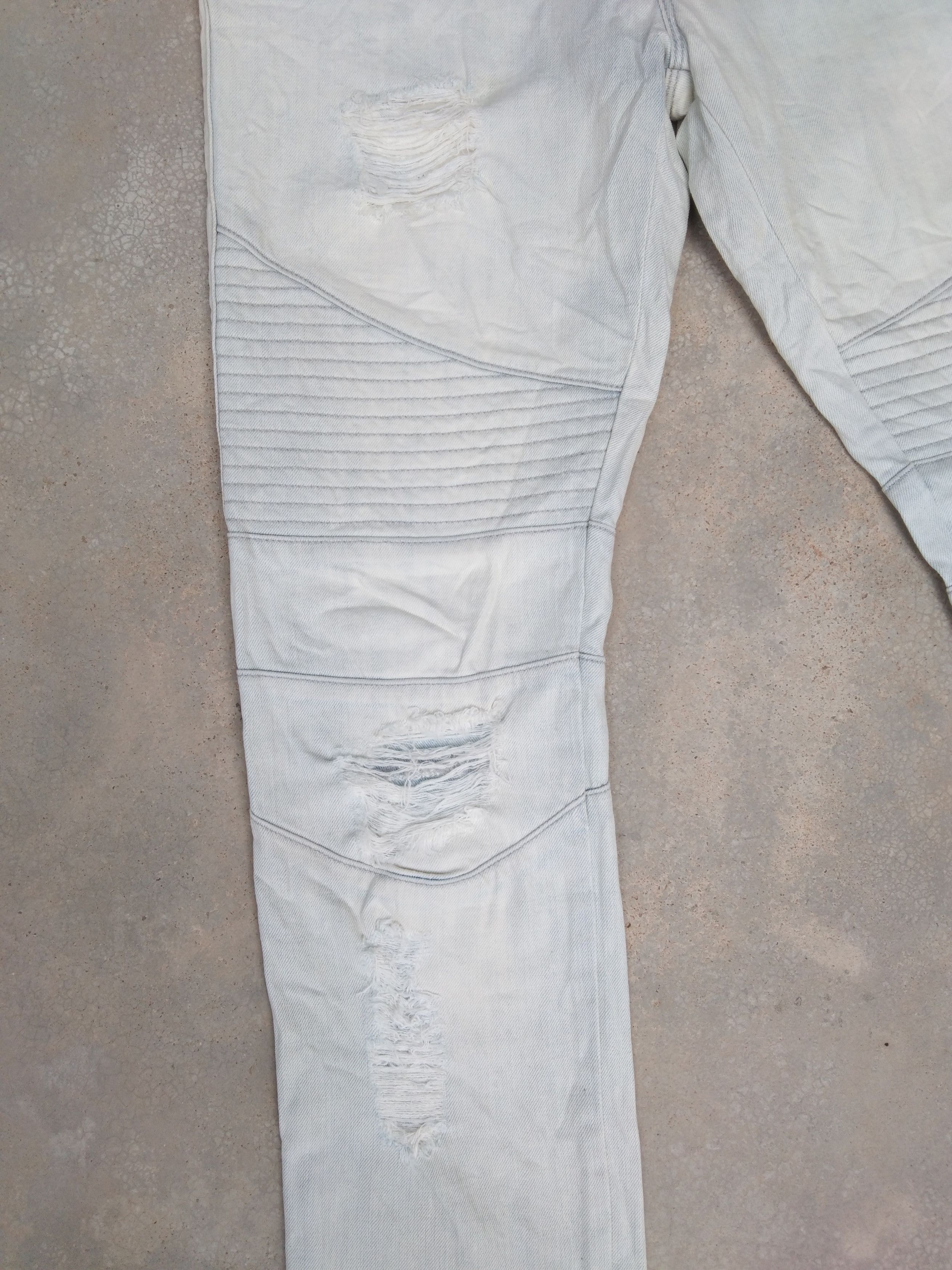 Gap × Stampd Stampd + Gap Moto Jeans Balmain Style Distressed 30x31 Size US 30 / EU 46 - 4 Thumbnail