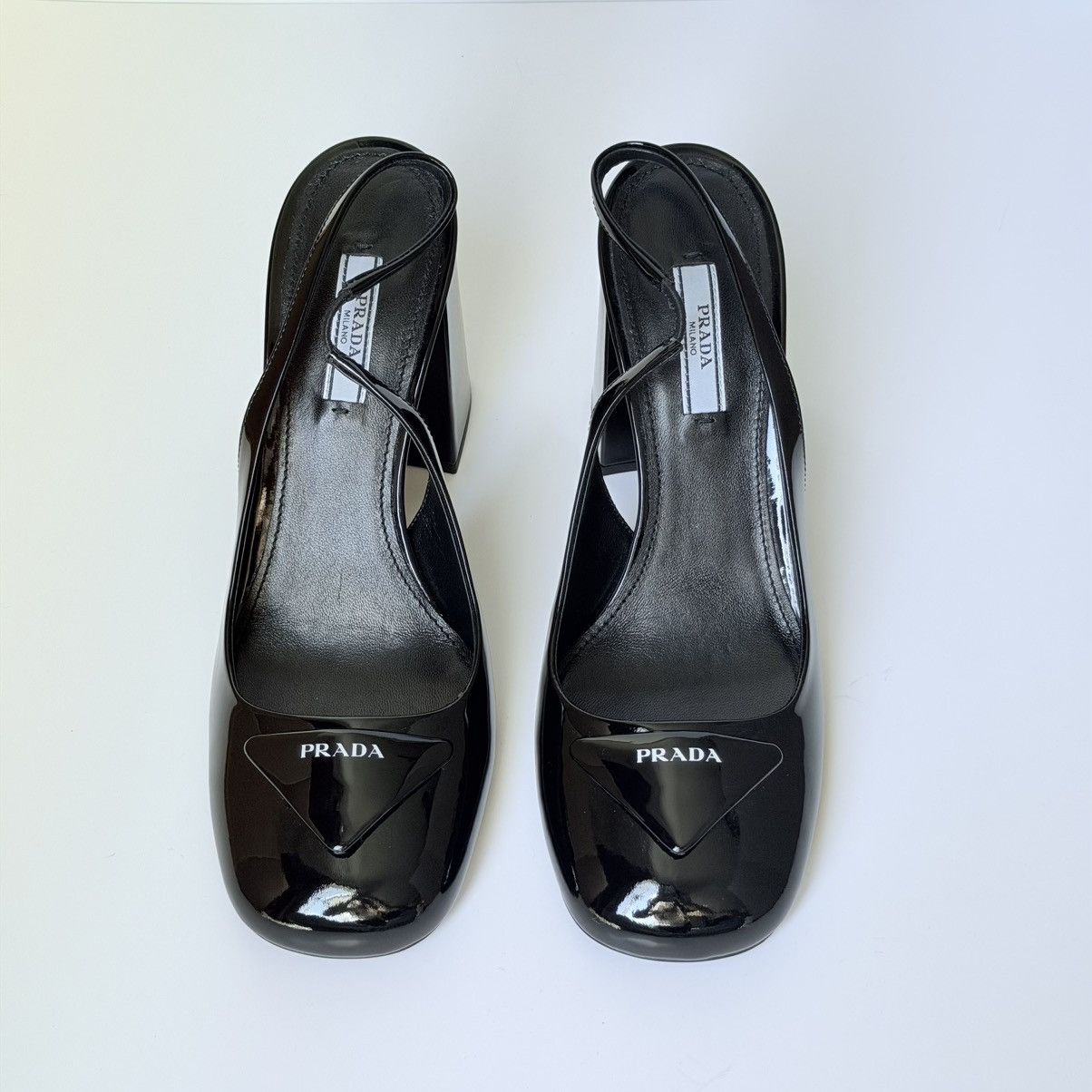Prada Prada Vernice Patent Leather Slingback Pumps Size US 8.5 / IT 38.5 - 2 Thumbnail