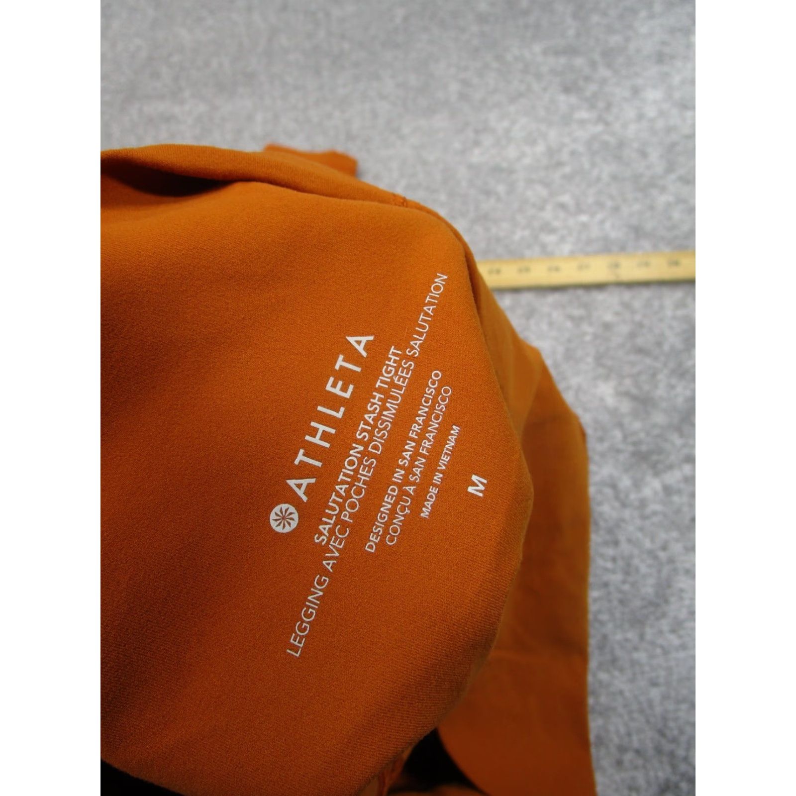 Athleta Athleta Leggings Womens M Orange Cropped Yoga Casual Athleisure 90s? Sports Material: Stash Tight Salutation Size 32" / US 10 / IT 46 - 7 Thumbnail