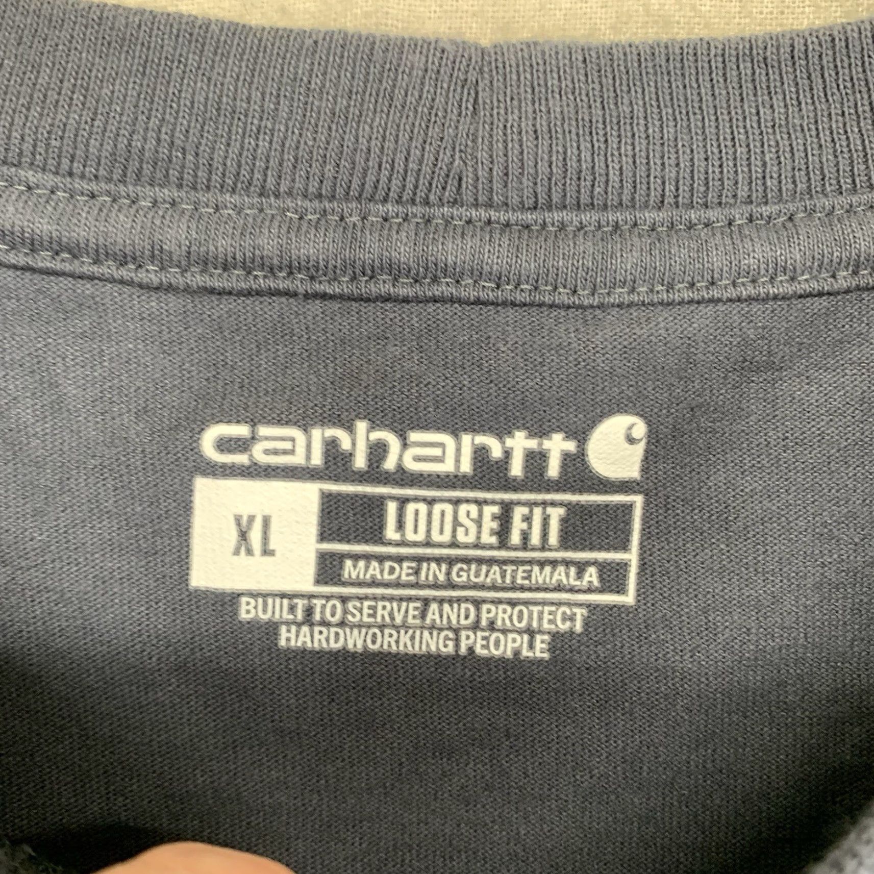 Carhartt Carhartt T-Shirt Mens Blue Stone XL Short Sleeve Crew Neck All Cotton Regular Fit Logo Pockets Solid 100% Cotton Outdoor Grunge Classic 2020s Mens Size US XL / EU 56 / 4 - 3 Thumbnail