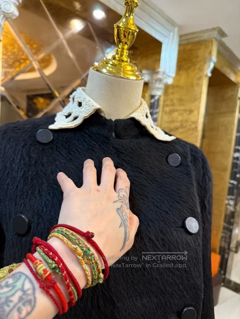 Valentino Valentino A removable sheepskin nail beaded neck alpaca wo Size M / US 6-8 / IT 42-44 - 4 Thumbnail