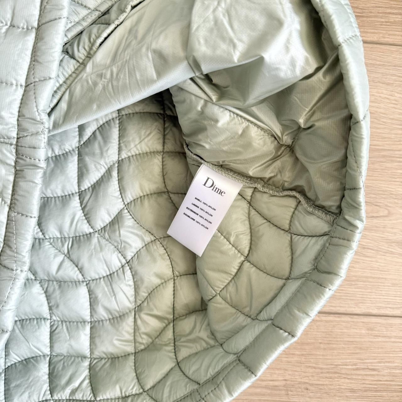 Dime Dime Green Wave Quilted Streetwear Button Snap Jacket Size US L / EU 52-54 / 3 - 7 Thumbnail