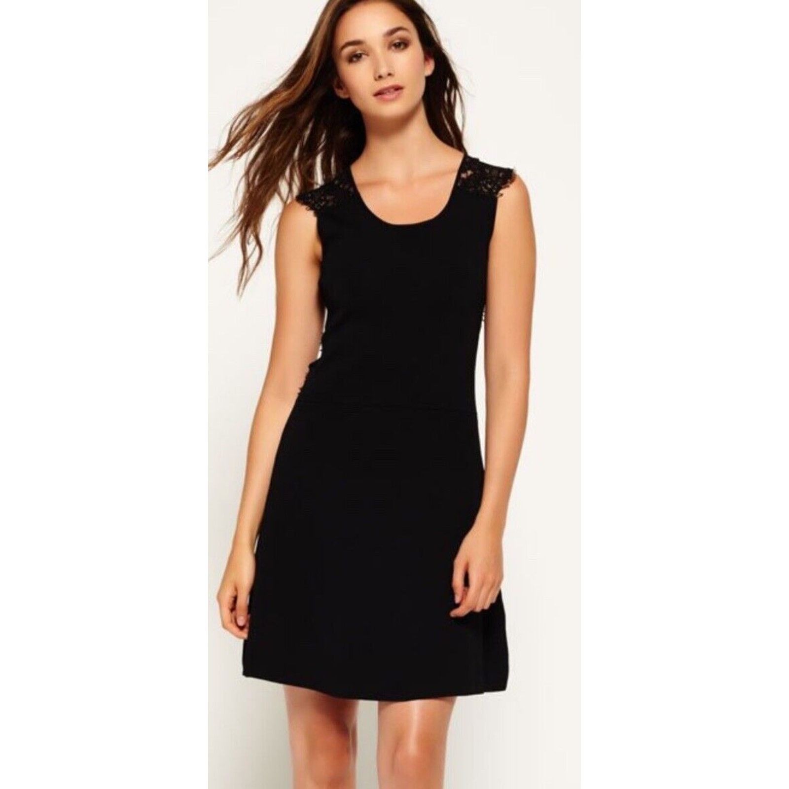Superdry SUPERDRY ALINA KNITTED BLACK LACE DRESS SZ L Size L / US 10 / IT 46 - 5 Thumbnail