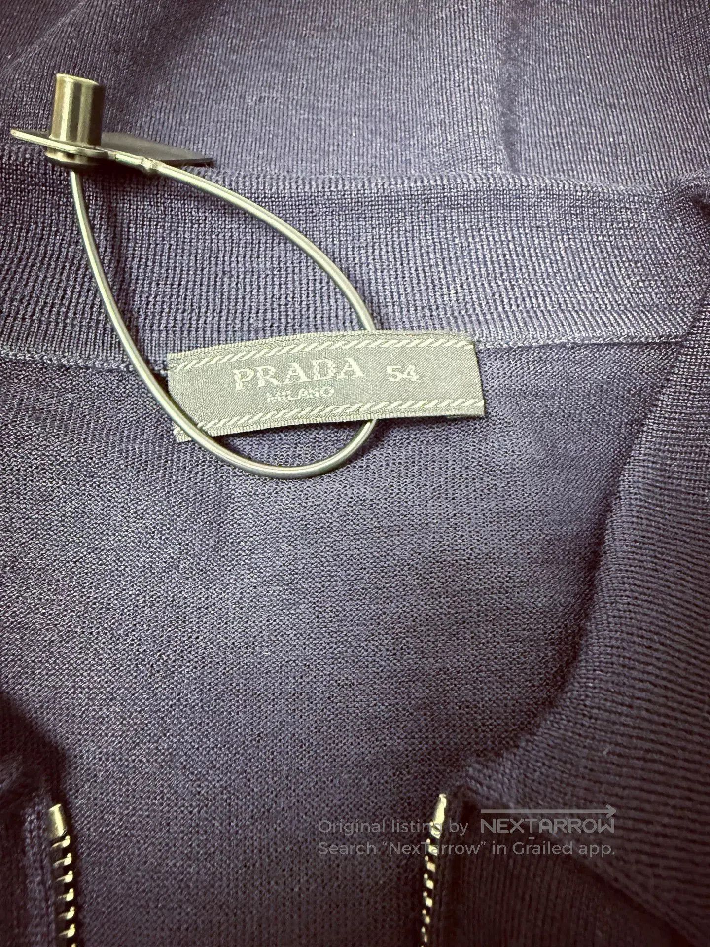 Prada Prada Navy Wool Short-Sleeve T-Shirt. Size US L / EU 52-54 / 3 - 6 Thumbnail