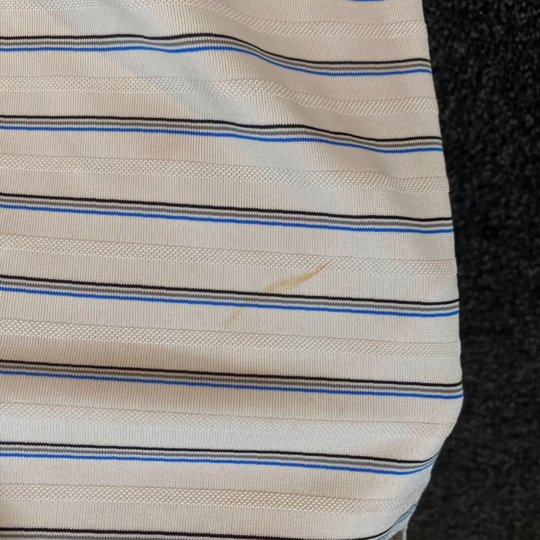 Adidas WINGED FOOT Polo Shirt Mens L White Blue Adidas Striped Performance Sport Golf Logo Shirt Size US L / EU 52-54 / 3 - 5 Thumbnail
