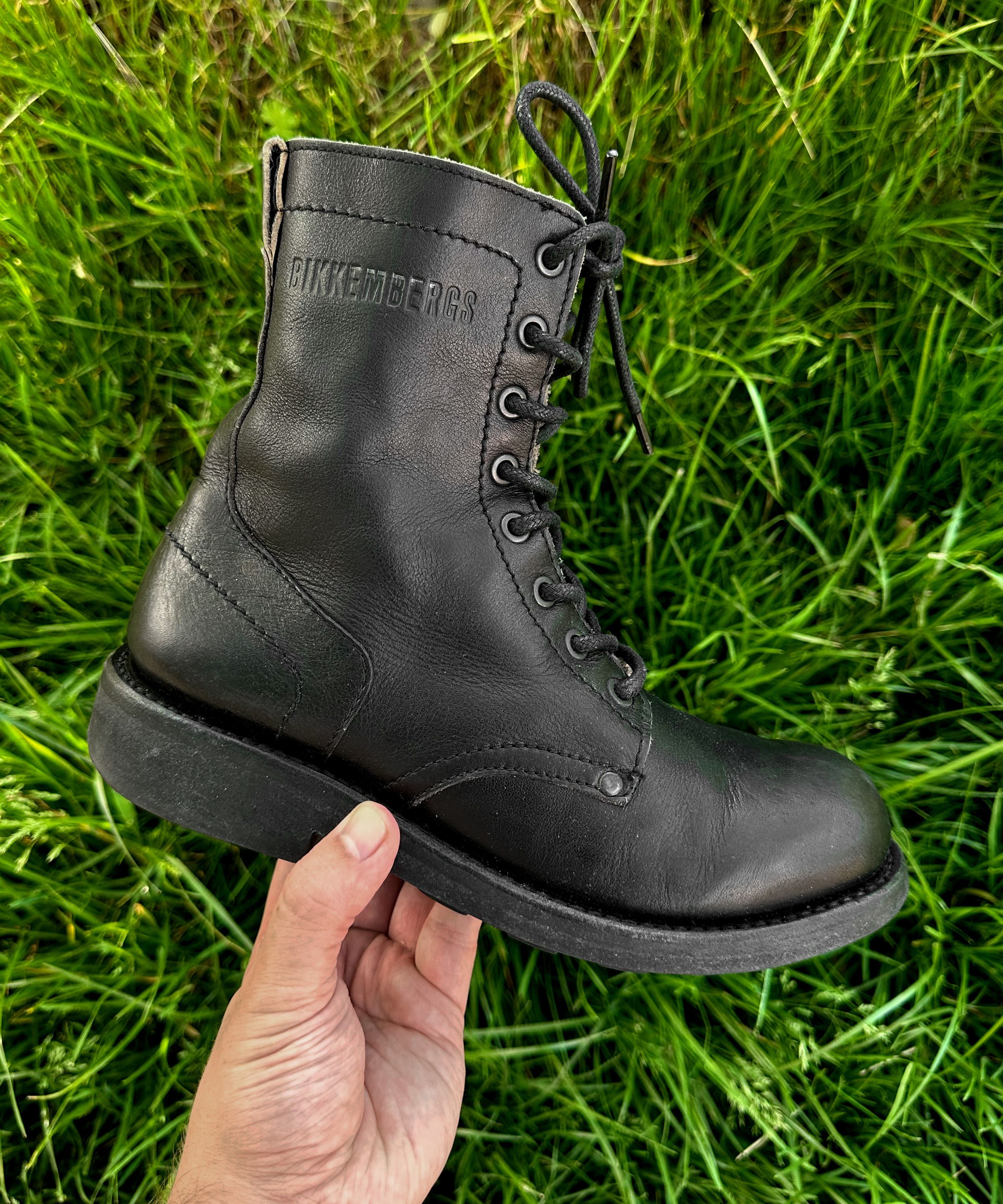 All Blacks x Dirk Bikkembergs Boots 90's Shoes Logo Vintage Lace Up in Black, Women's (Size 7)