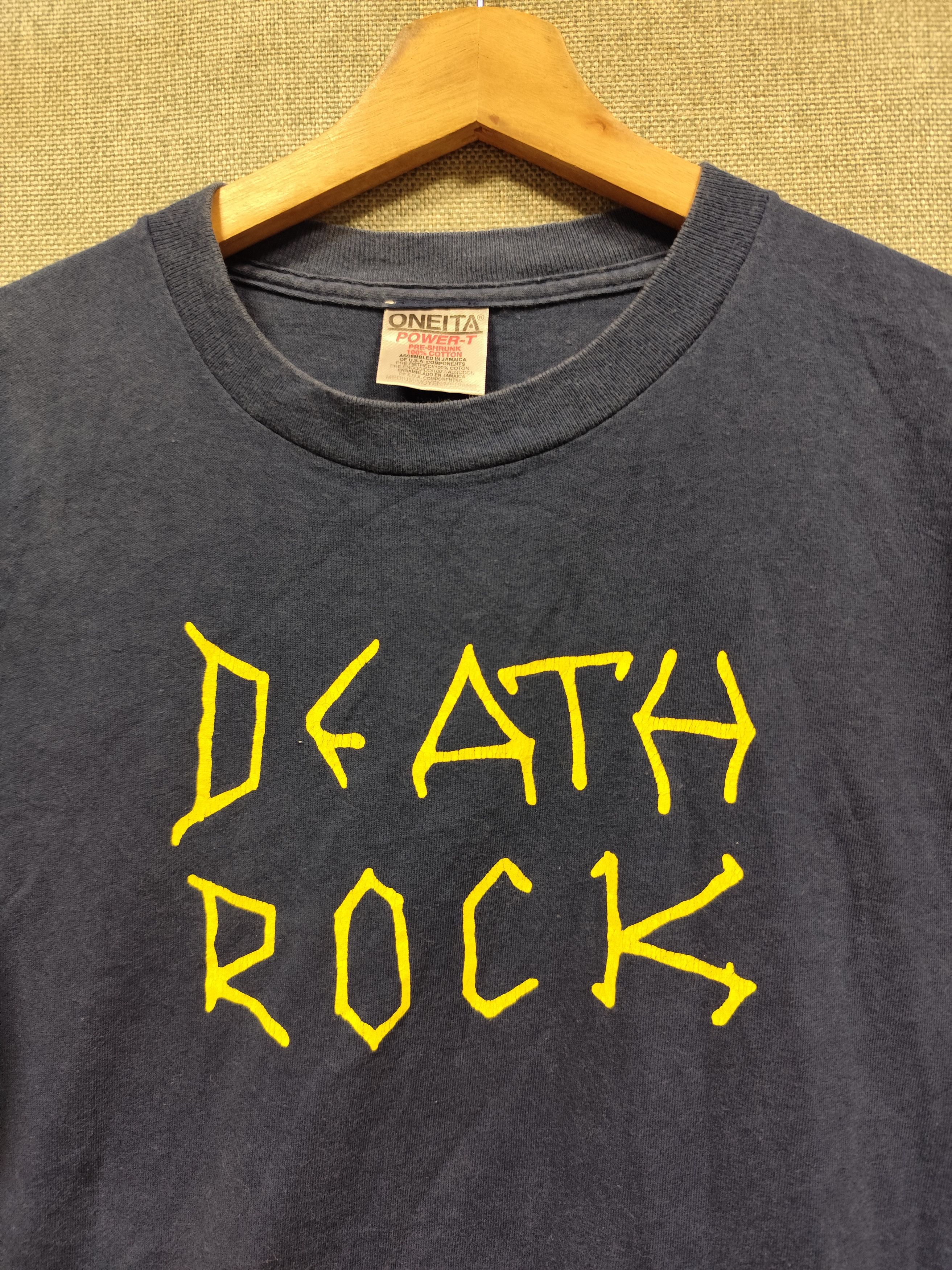Band Tees Vintage 90s Death Rock Oneita Power-T Single Stitch Tee Size US M / EU 48-50 / 2 - 2 Thumbnail