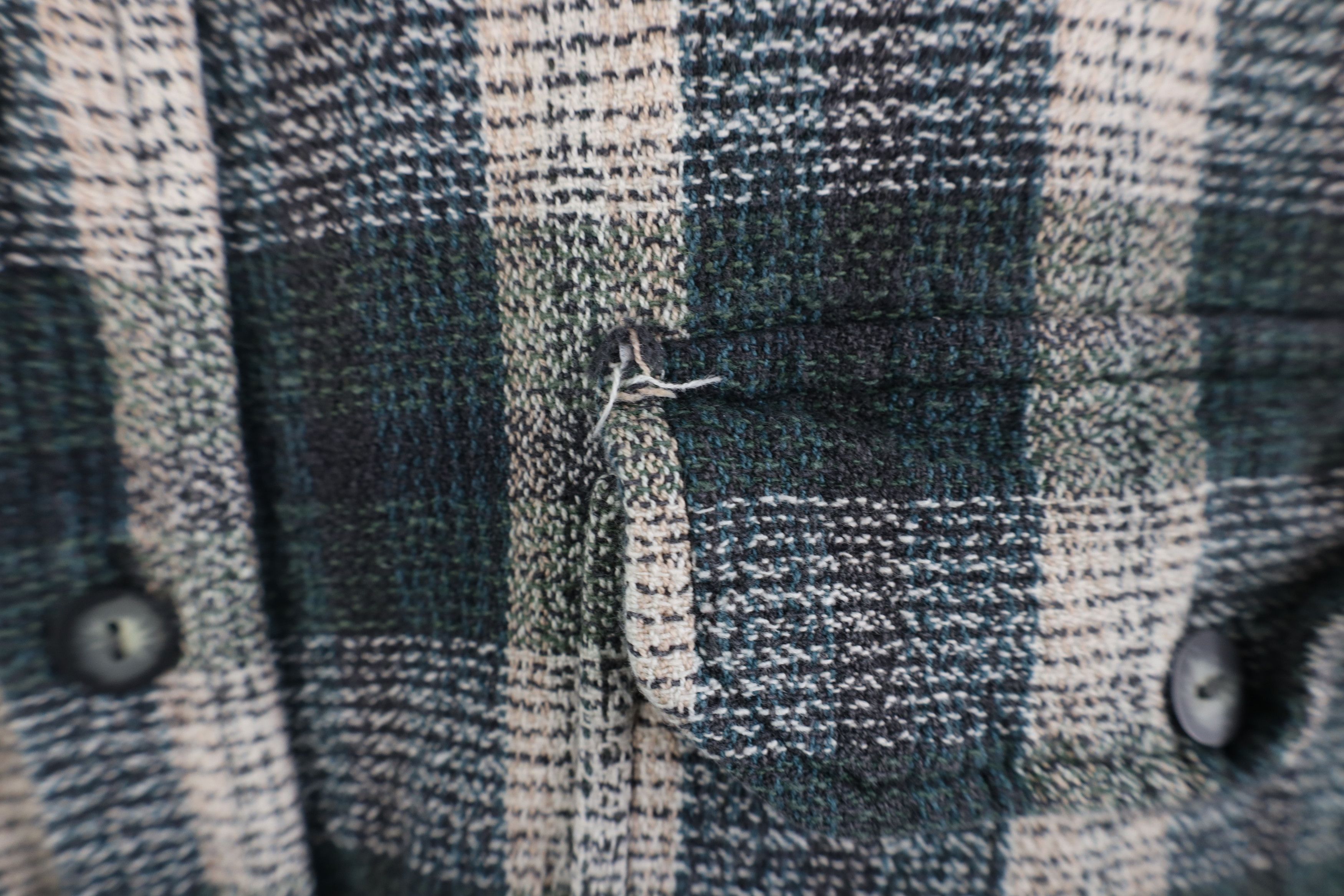 Vintage Vintage 90s Streetwear Tweed Collared Button Shirt Plaid Size US L / EU 52-54 / 3 - 7 Thumbnail