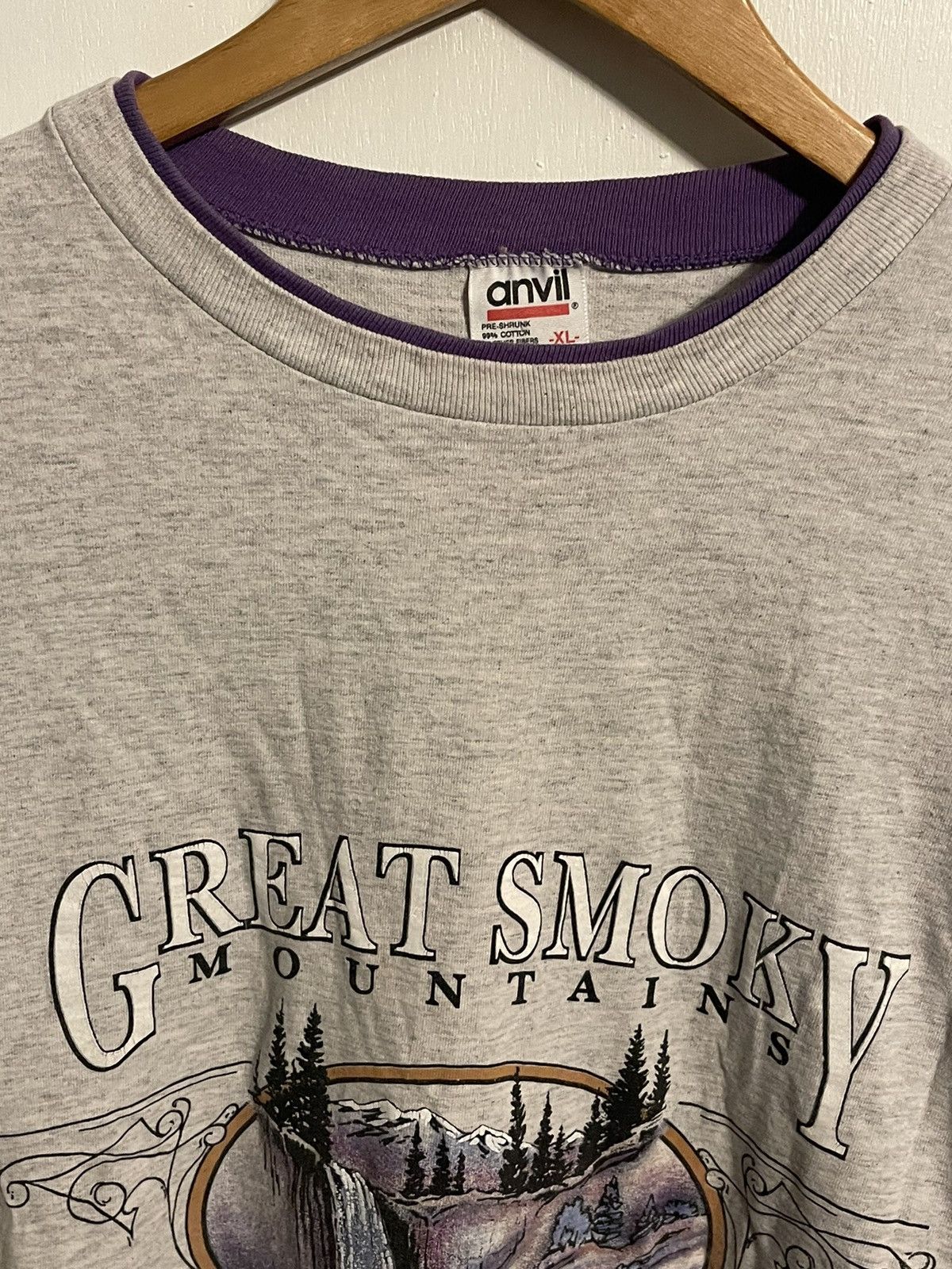 Anvil Vintage Great Smoky Mountains Double Collar Tee Size US XL / EU 56 / 4 - 2 Thumbnail